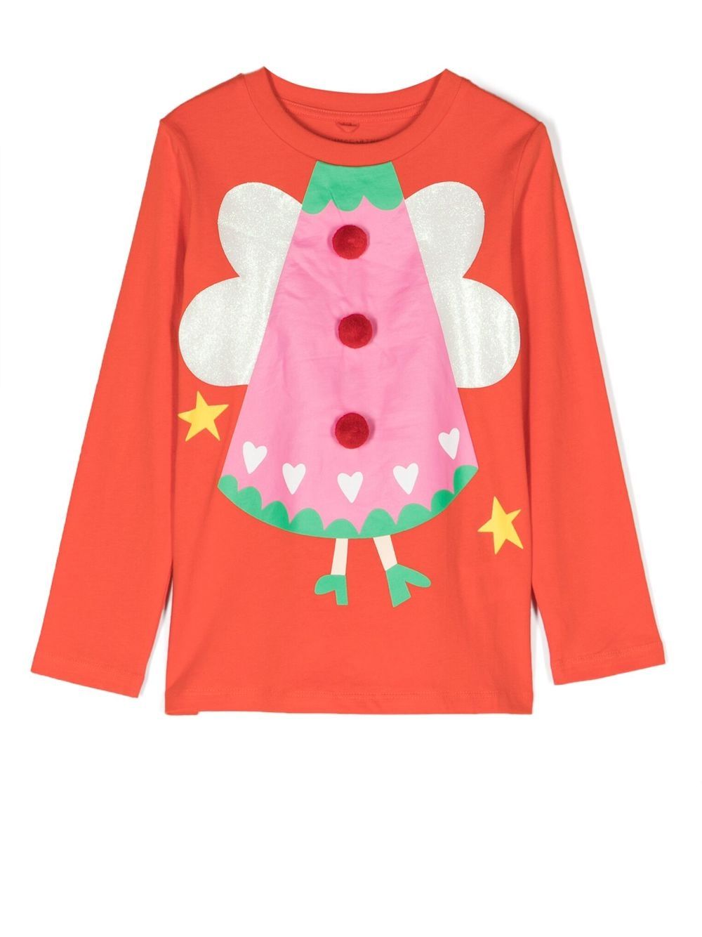 Stella McCartney Kids Langarmshirt mit grafischem Print - Rot von Stella McCartney Kids