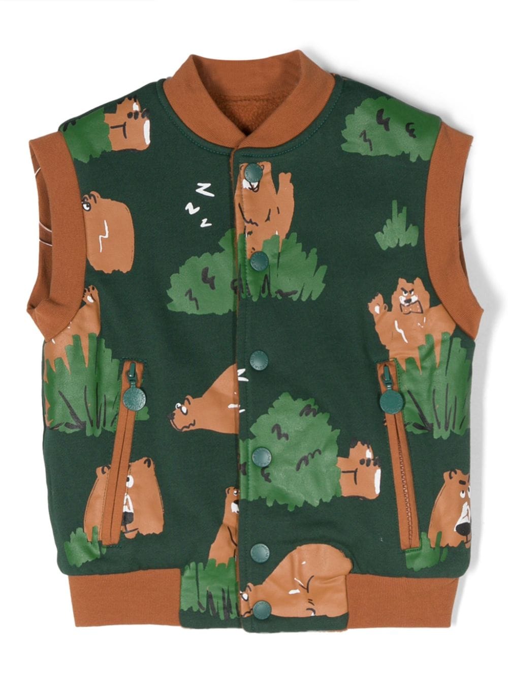 Stella McCartney Kids Wendbare Weste mit Print - Braun von Stella McCartney Kids