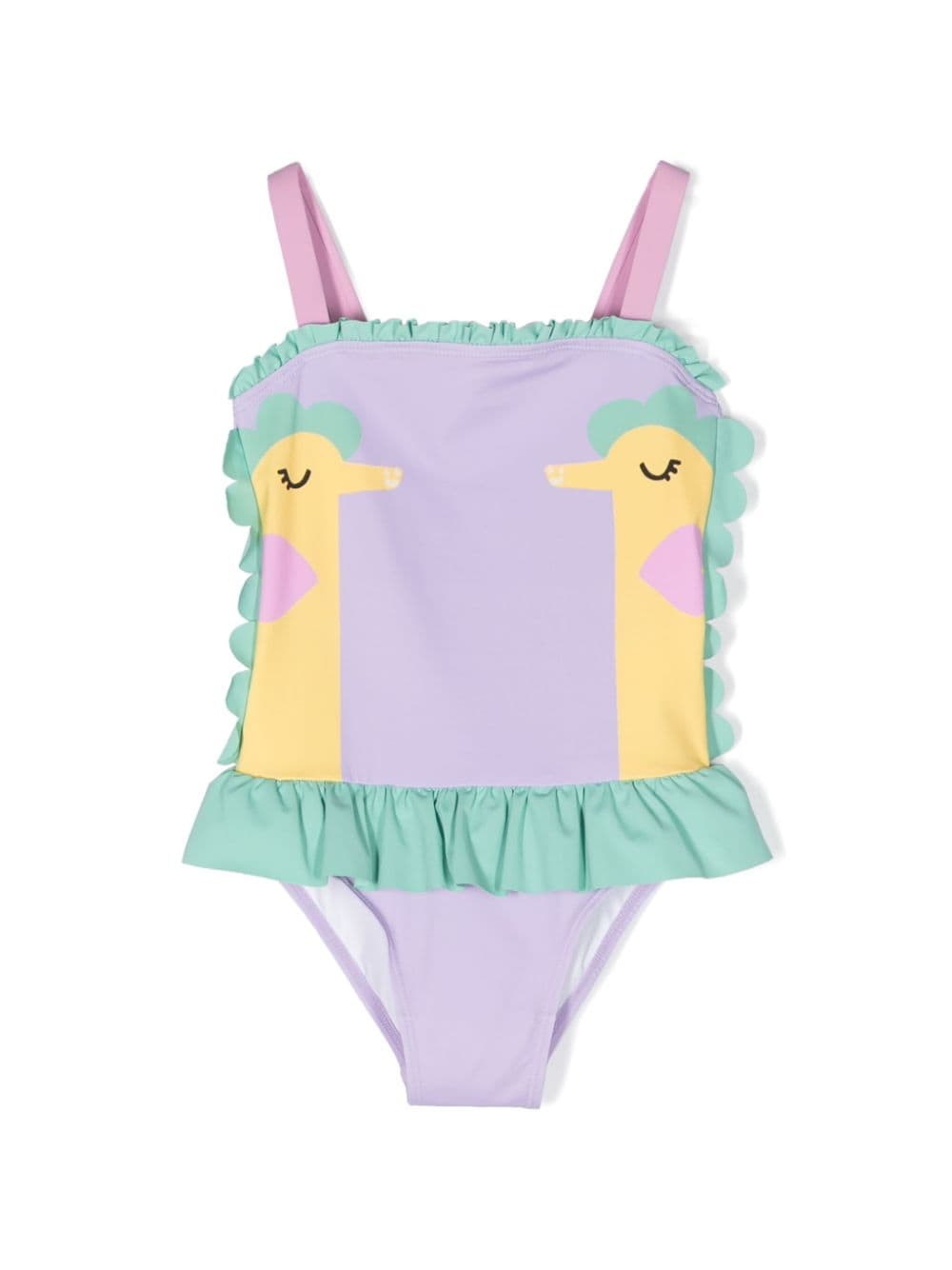 Stella McCartney Kids Gerüschter Badeanzug mit Print - Violett von Stella McCartney Kids