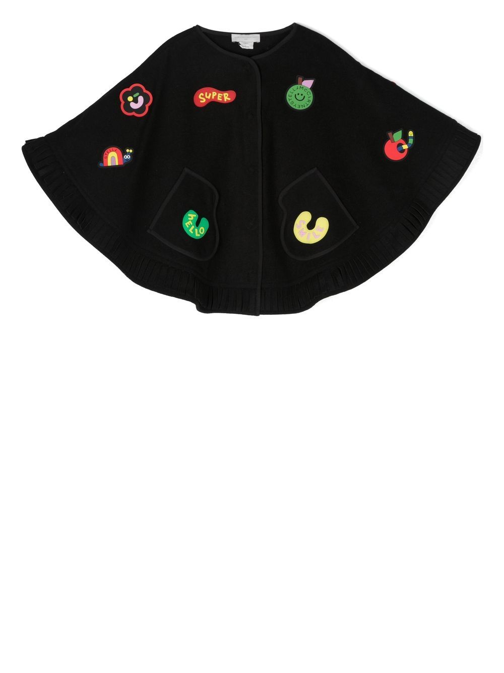 Stella McCartney Kids Cape mit grafischem Print - Schwarz von Stella McCartney Kids