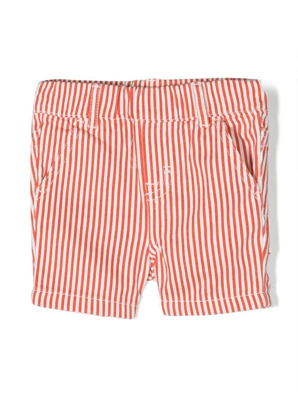 Stella McCartney Kids Gestreifte Shorts mit Gitarre - Rot von Stella McCartney Kids