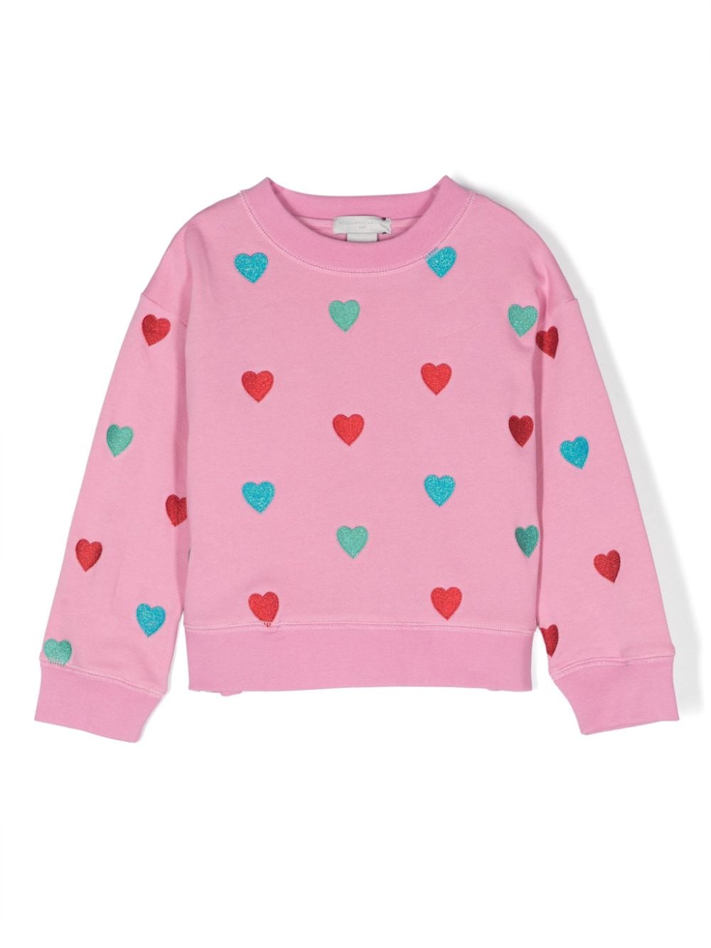 Stella McCartney Kids Sweatshirt mit Herzstickerei - Rosa von Stella McCartney Kids