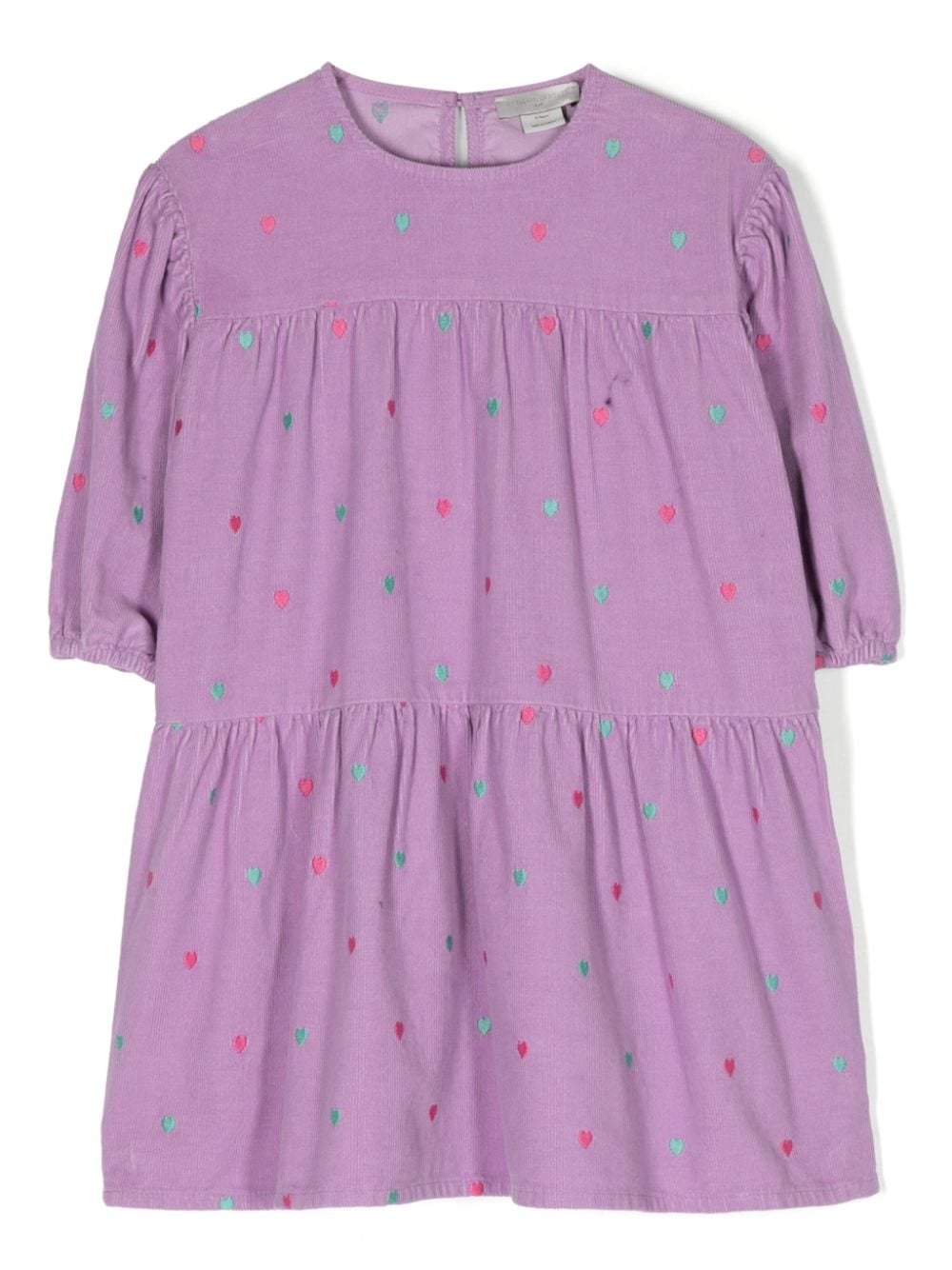 Stella McCartney Kids Kleid aus Cord mit Herzmotiv - Violett von Stella McCartney Kids