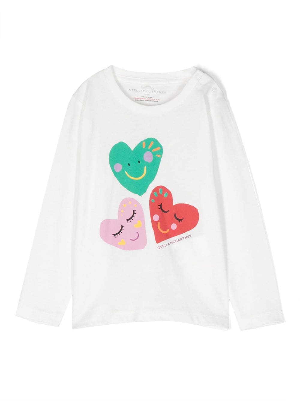 Stella McCartney Kids Langarmshirt mit Herz-Print - Weiß von Stella McCartney Kids