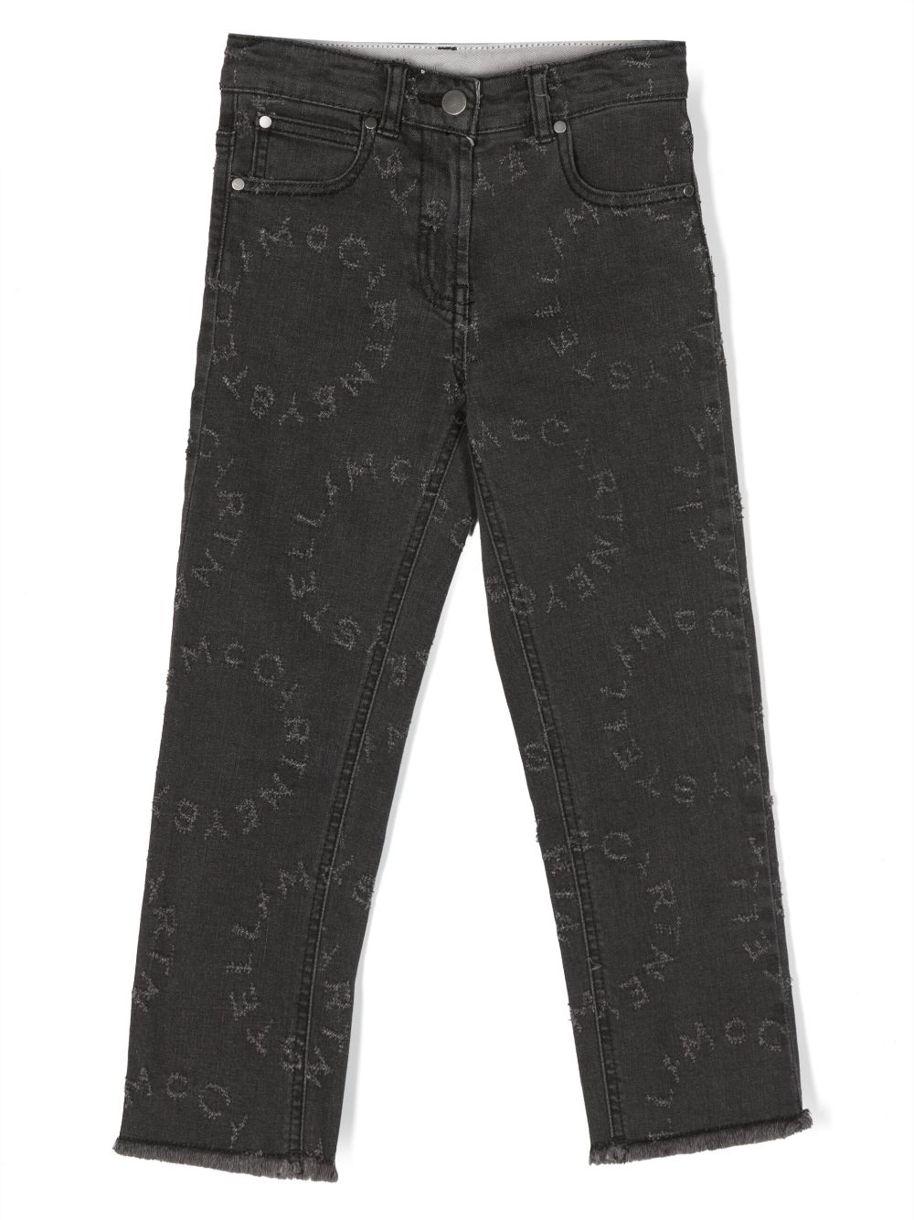 Stella McCartney Kids Jeans mit Logo-Stickerei - Grau von Stella McCartney Kids