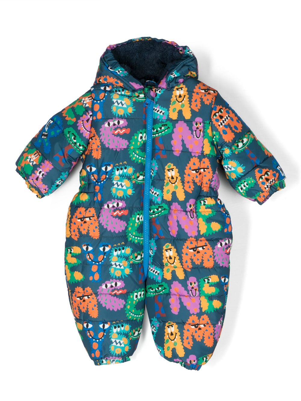 Stella McCartney Kids Schneeanzug mit Logo-Print - Blau von Stella McCartney Kids