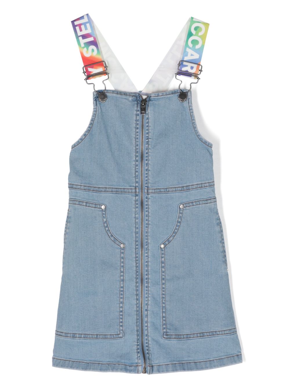 Stella McCartney Kids Jeanskleid mit Logo-Trägern - Blau von Stella McCartney Kids