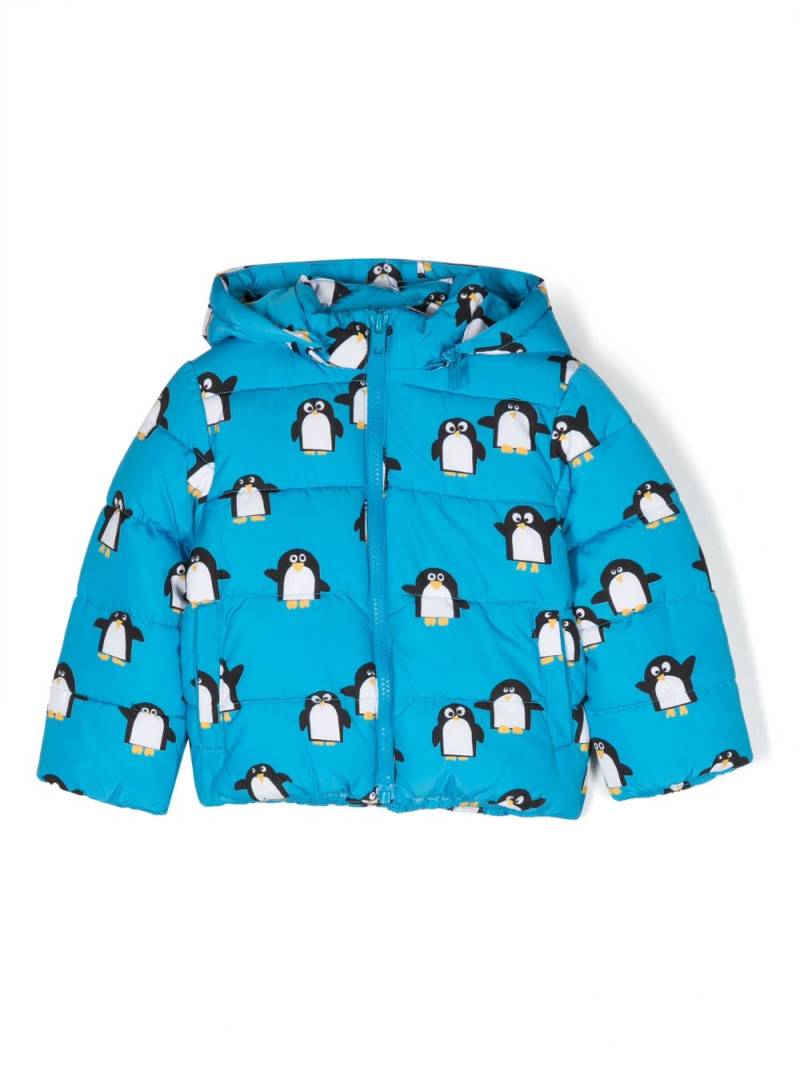 Stella McCartney Kids Gefütterte Jacke mit Pinguin-Print - Blau von Stella McCartney Kids