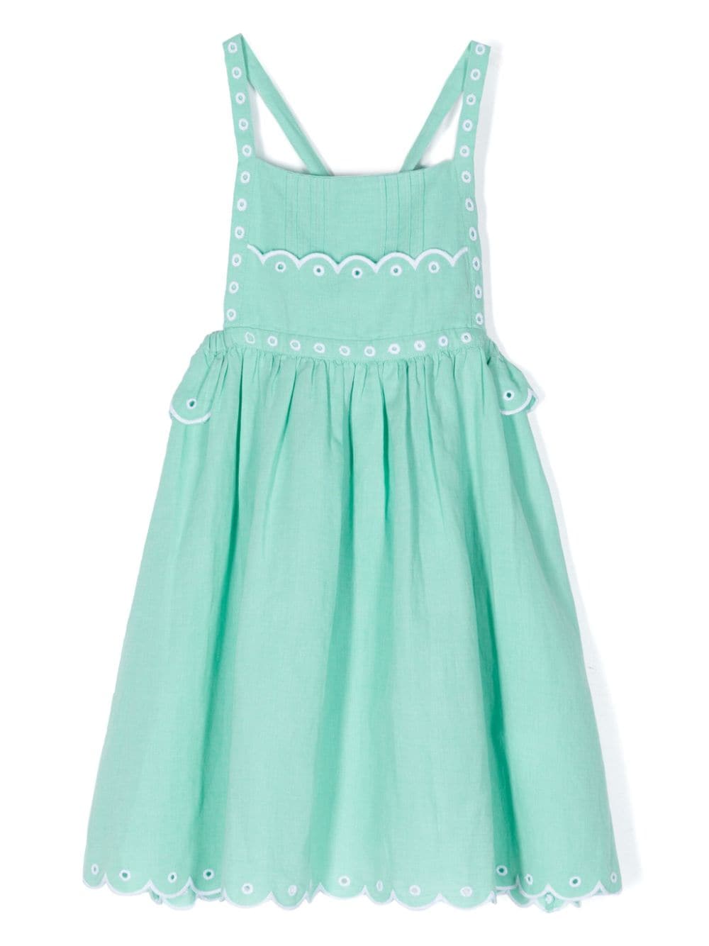 Stella McCartney Kids Kleid mit Wellensaum - Grün von Stella McCartney Kids