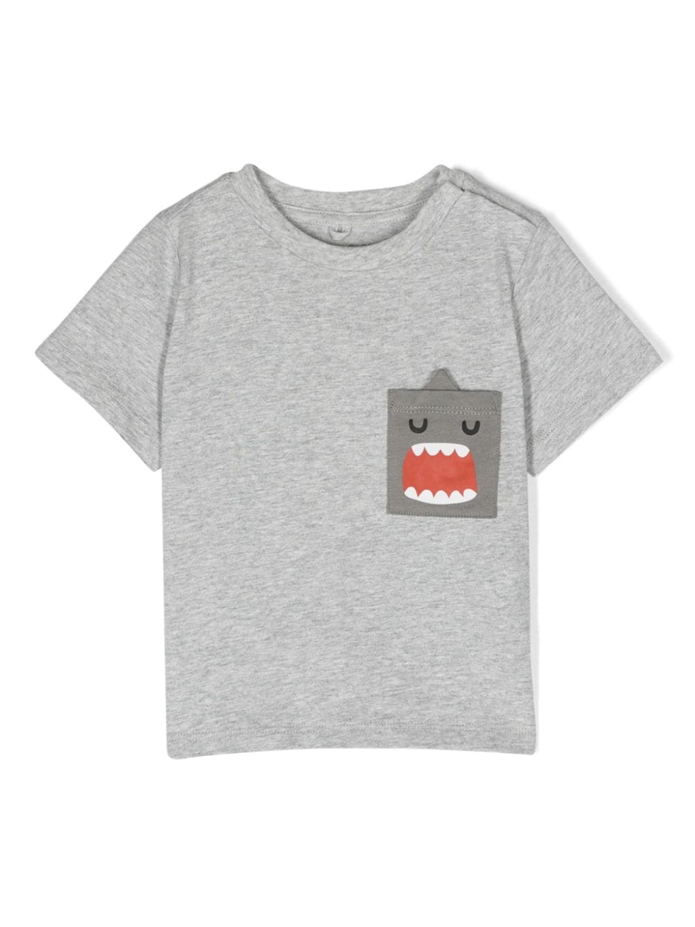 Stella McCartney Kids Meliertes T-Shirt mit Hai-Print - Grau von Stella McCartney Kids