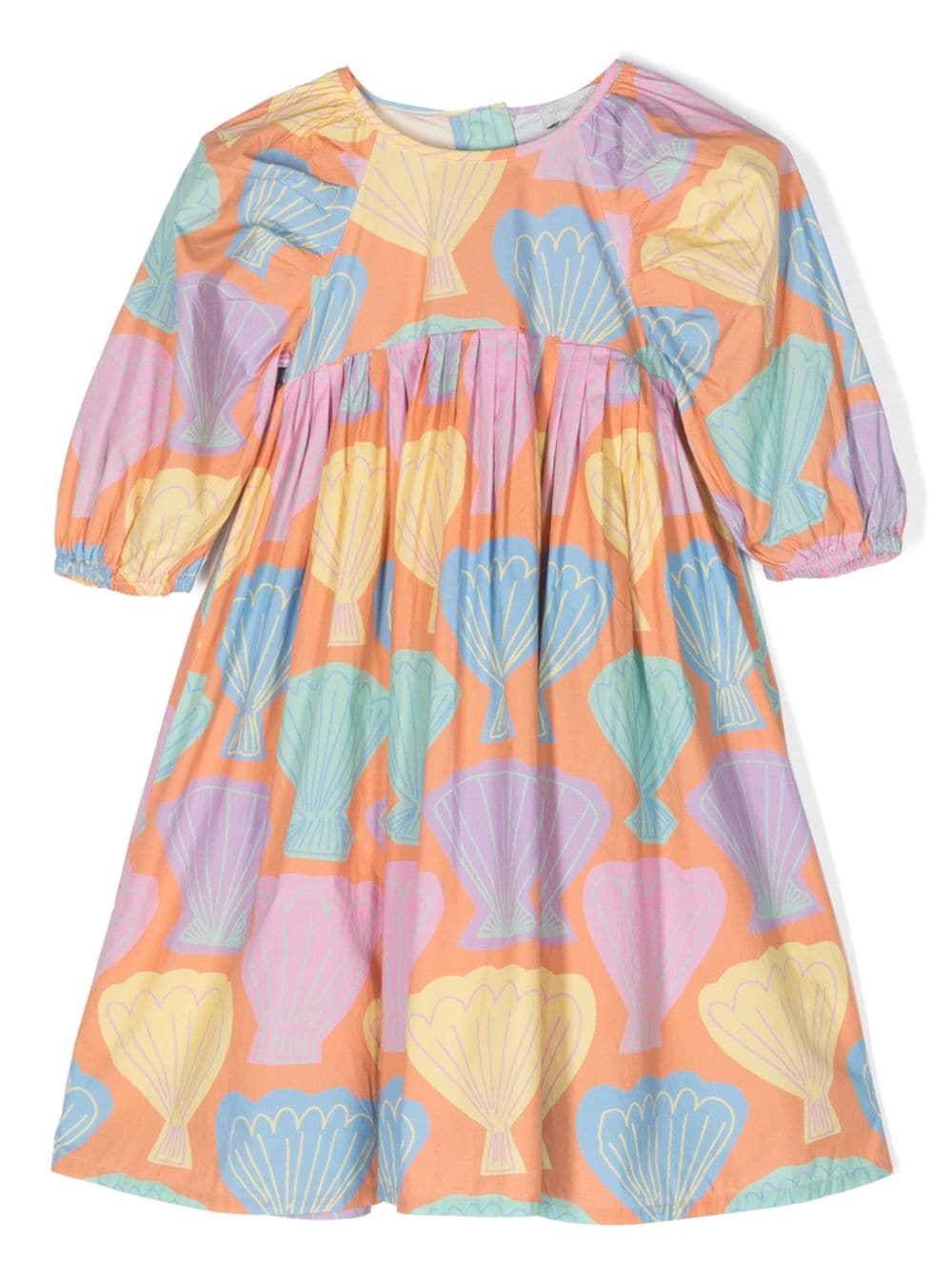 Stella McCartney Kids Ausgestelltes Kleid mit Muschel-Print - Orange von Stella McCartney Kids