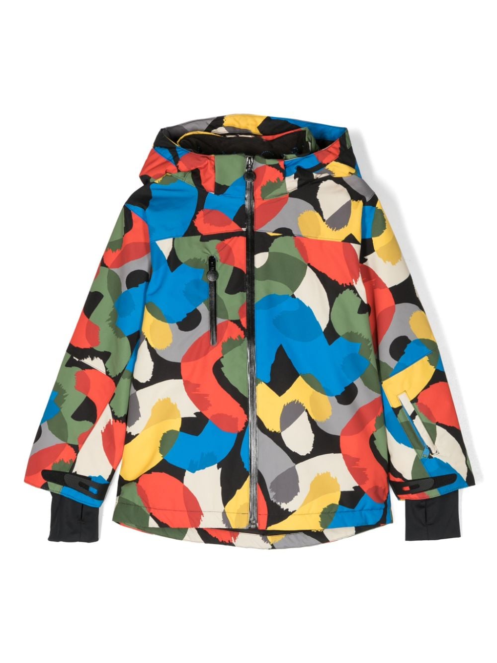 Stella McCartney Kids Kapuzenjacke mit Farbklecks-Print - Schwarz von Stella McCartney Kids