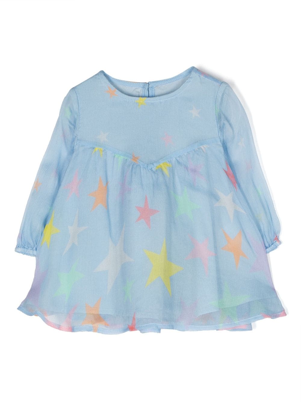 Stella McCartney Kids Geraffte Bluse mit Sterne-Print - Blau von Stella McCartney Kids