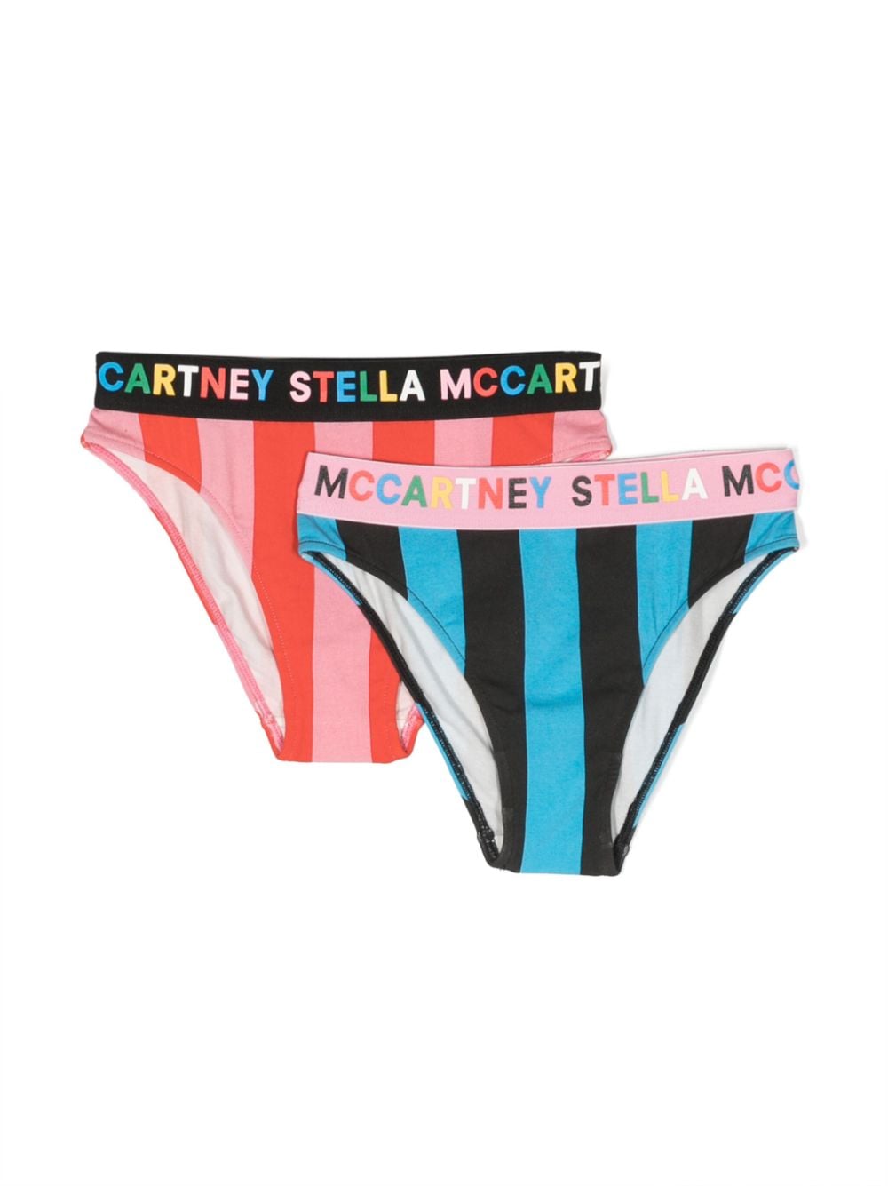 Stella McCartney Kids Set aus zwei gestreiften Slips - Rosa von Stella McCartney Kids