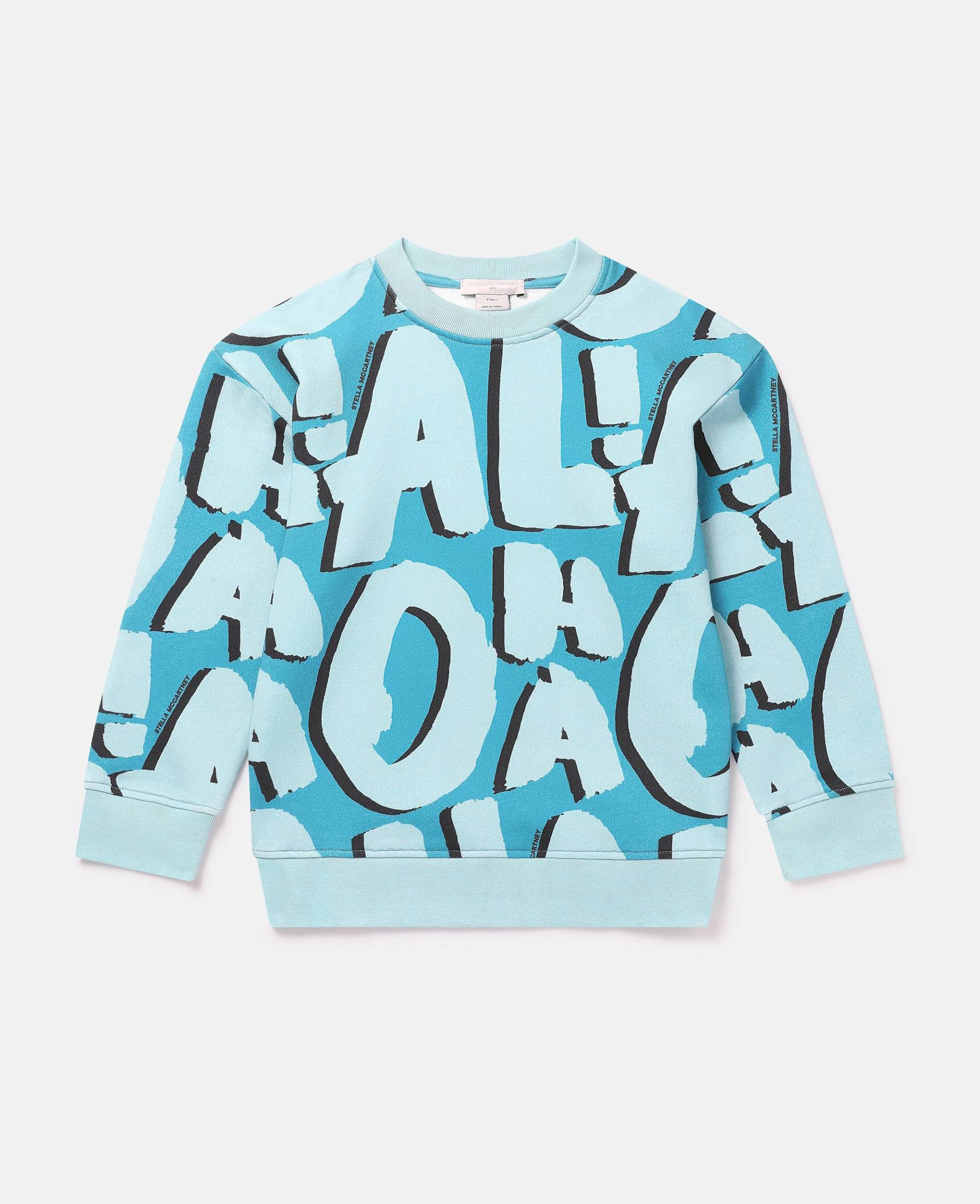 Stella McCartney - Aloha Lettering Sweatshirt, Frau, Bright Blue, Größe: 10 von Stella McCartney