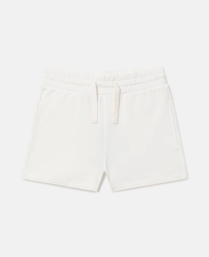 Stella McCartney - Bestickte Jersey-Shorts, Frau, Elfenbein, Größe: 6 von Stella McCartney