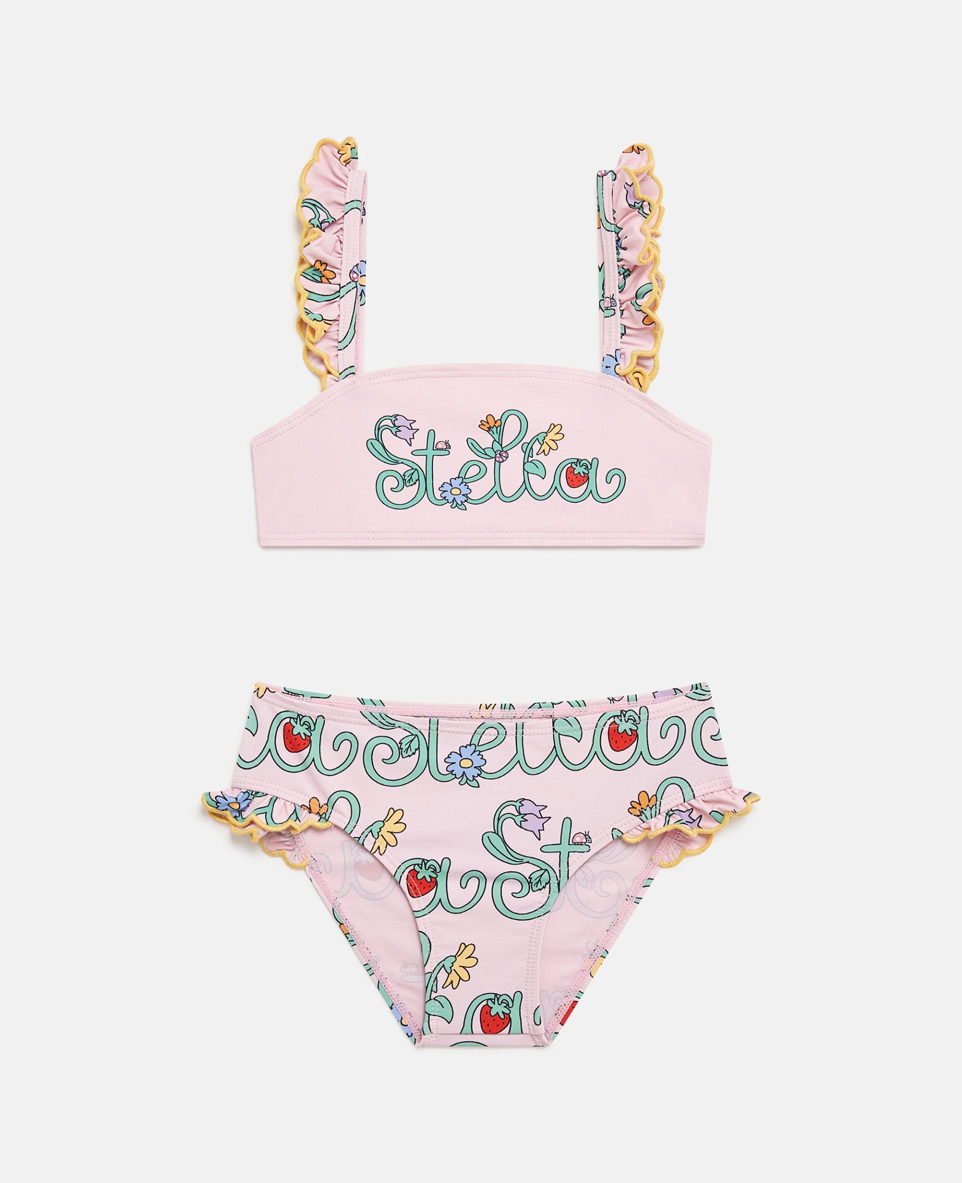 Stella McCartney - Bikini mit Stella Ranken-Print, Frau, Rosa/Bunt, Größe: 2 von Stella McCartney