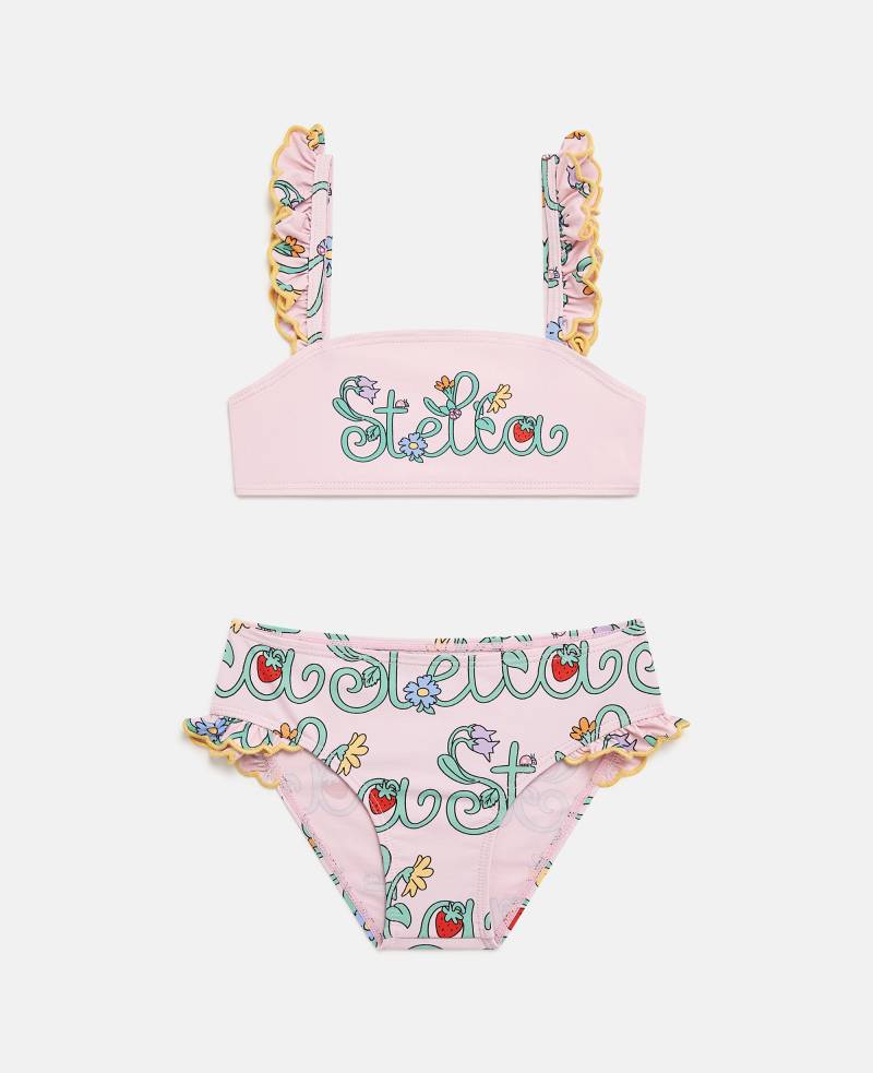 Stella McCartney - Bikini mit Stella Ranken-Print, Frau, Rosa/Bunt, Größe: 5 von Stella McCartney