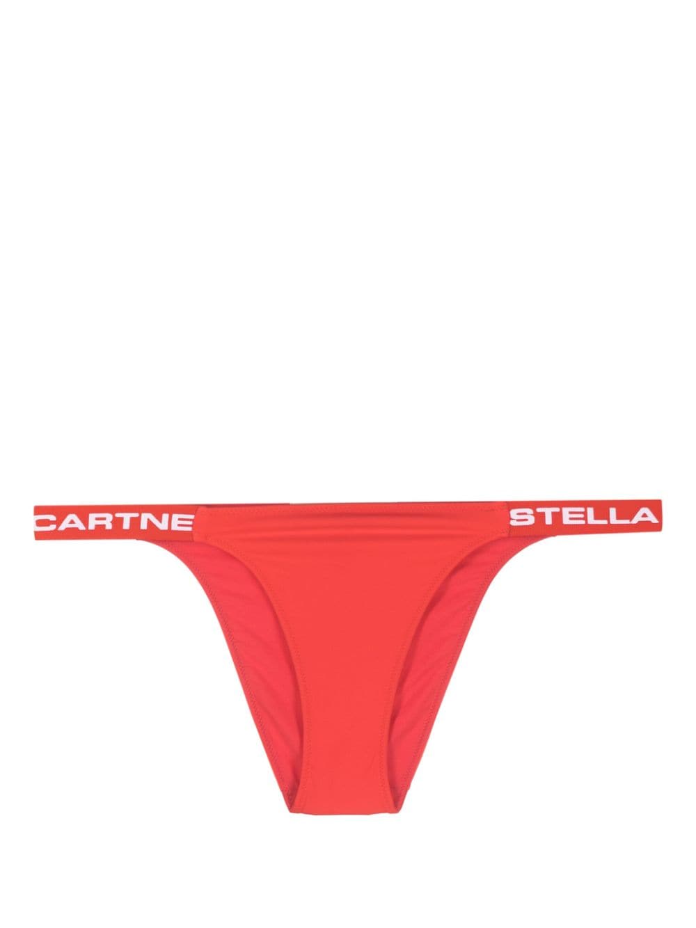 Stella McCartney Bikinihöschen mit Logo-Print - Rot von Stella McCartney