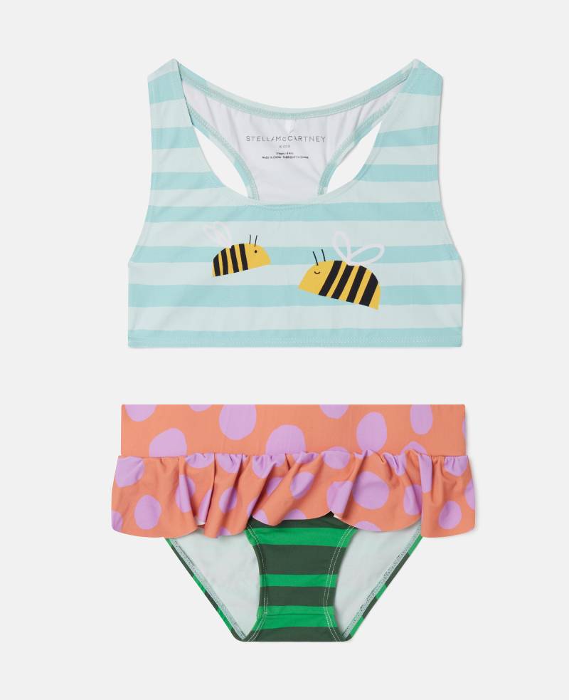 Stella McCartney - Bumblebee Landscape Print Bikini Set, Frau, Multicolour, Größe: 4 von Stella McCartney