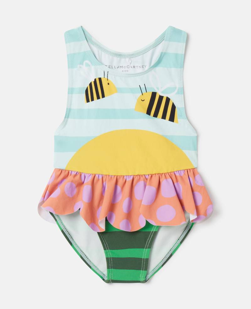 Stella McCartney - Bumblebee Landscape Print Swimsuit, Frau, Multicolour, Größe: 18m von Stella McCartney