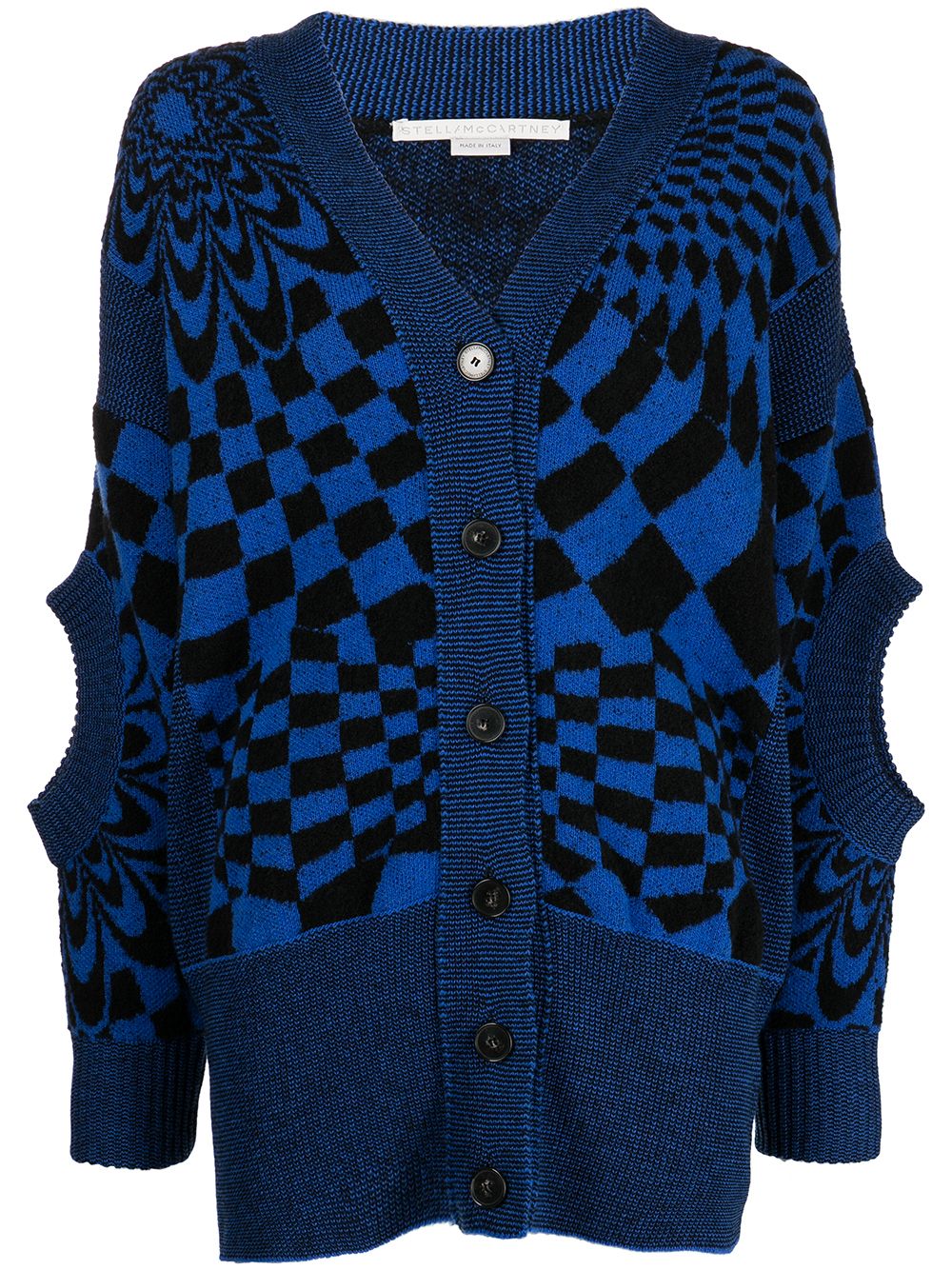 Stella McCartney Cardigan mit Schachbrettmuster - Blau von Stella McCartney