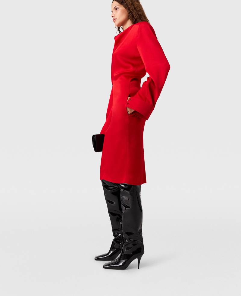 Stella McCartney - Langärmeliges Midikleid mit Wasserfallausschnitt, Frau, Lippenstift, Größe: 34 Stella McCartney - Langärmeliges Midikleid mit Wasserfallausschnitt, Frau, Lippenstift, Größe: 34 von Stella McCartney