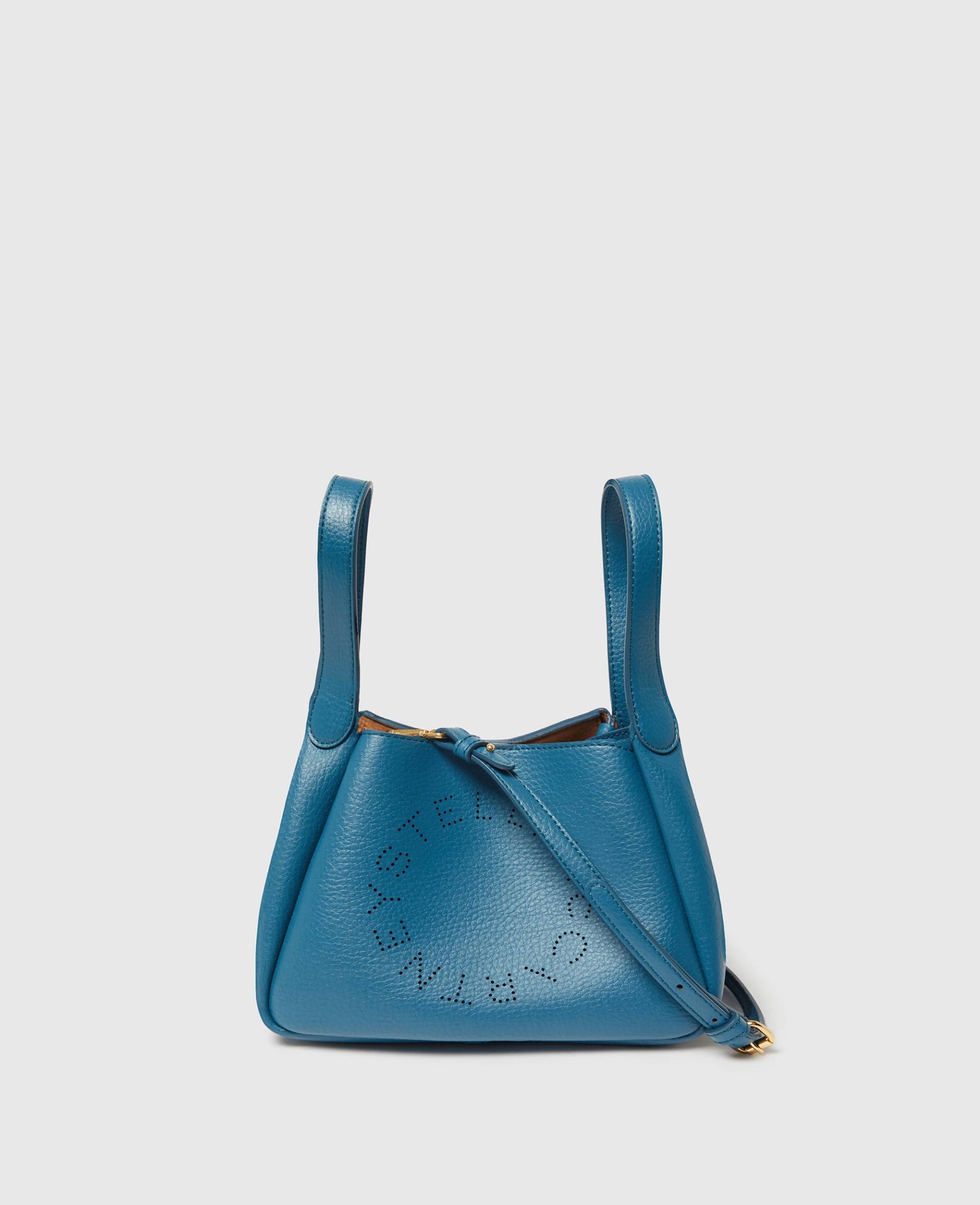 Stella McCartney - Crossbody-Tasche mit Logo und doppeltem Henkel, Frau, Petrol von Stella McCartney