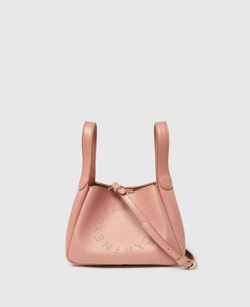 Stella McCartney - Crossbody-Tasche mit Logo und doppeltem Henkel, Frau, Rötlich-Braunrosa von Stella McCartney