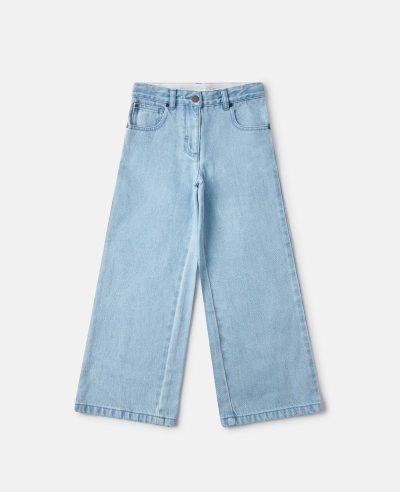 Stella McCartney - Denim-Jeans mit mittlerer Leibhöhe und weitem Bein, Azurblau, Größe: 5 von Stella McCartney