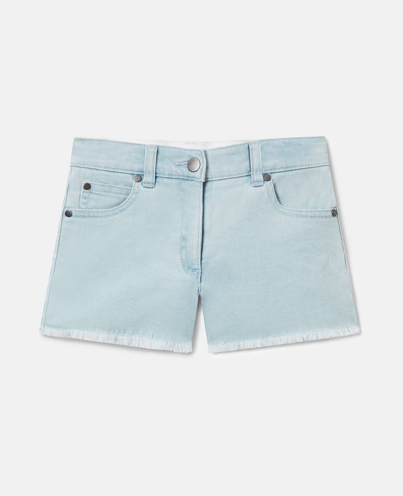 Stella McCartney - Denimshorts mit geradem Bein, Frau, Hellblau, Größe: 3 von Stella McCartney