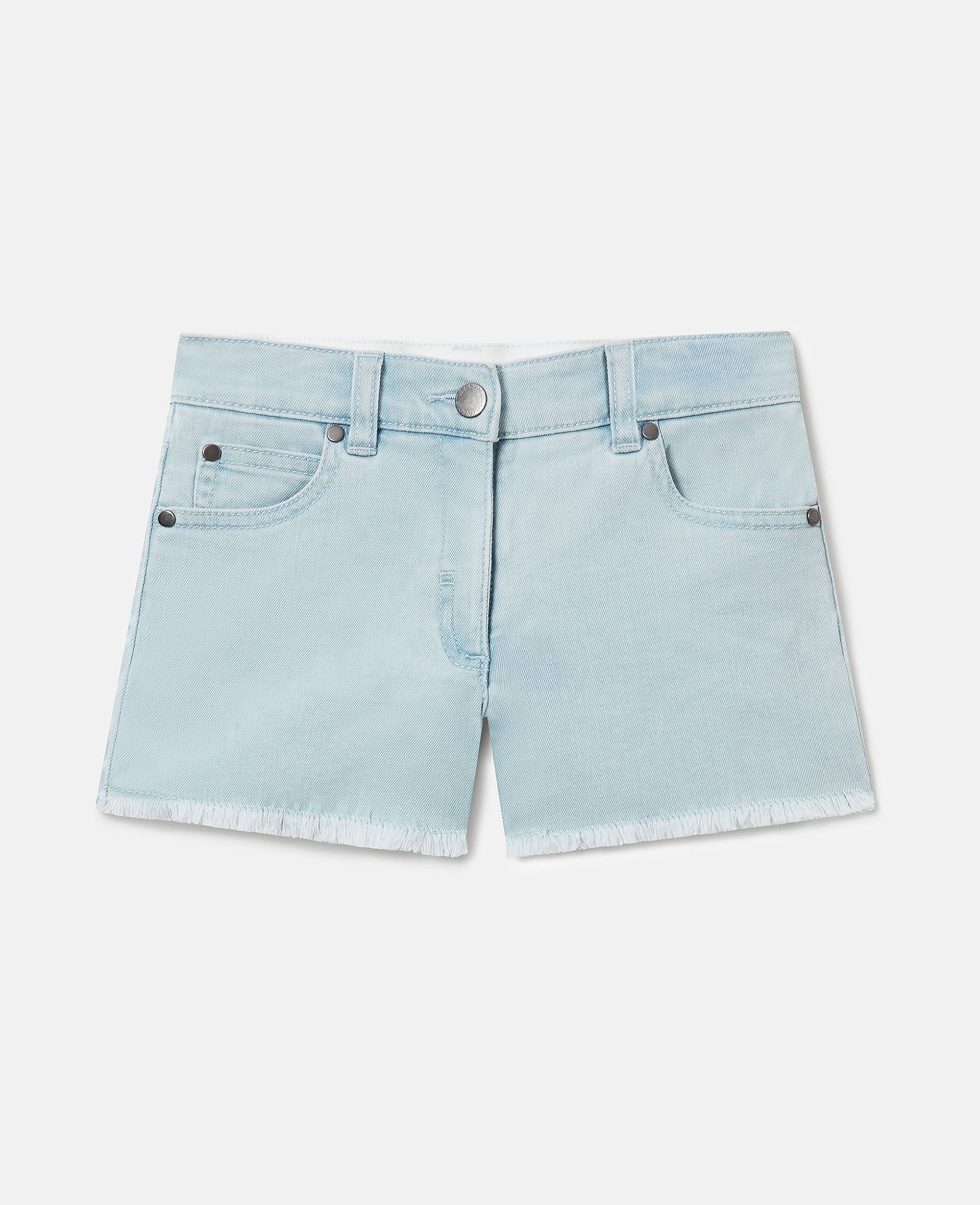 Stella McCartney - Denimshorts mit geradem Bein, Frau, Hellblau, Größe: 4 von Stella McCartney