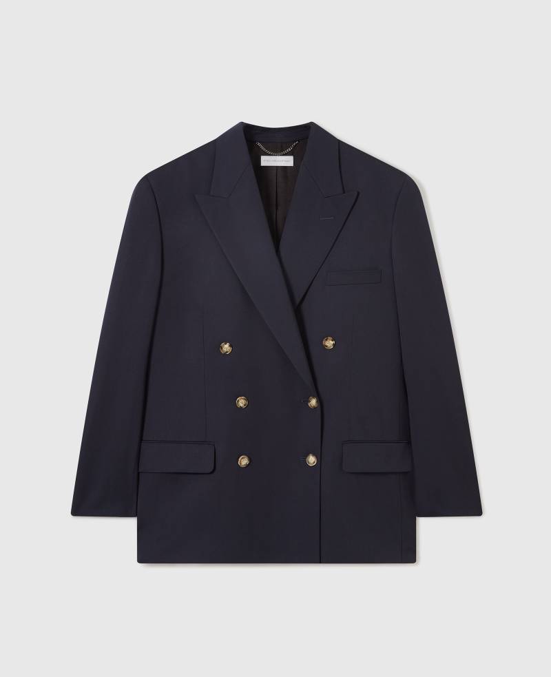 Stella McCartney - Doppelreihiger Oversize-Blazer, Frau, Tintenschwarz, Größe: 36 von Stella McCartney