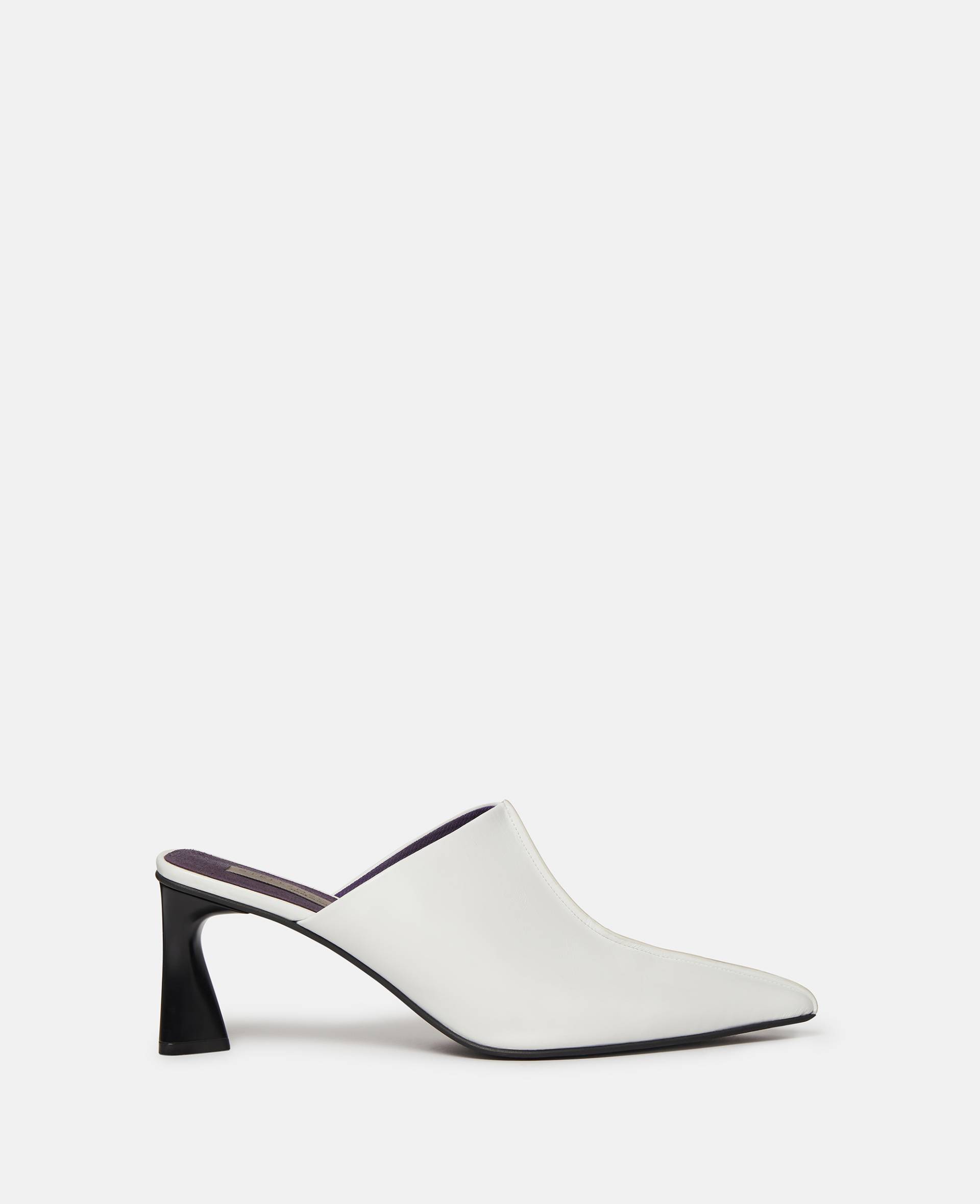 Stella McCartney - Elsa Mules mit spitzer Zehenpartie und Kittenheel-Absatz, Frau, Weiß, Größe: 35 von Stella McCartney