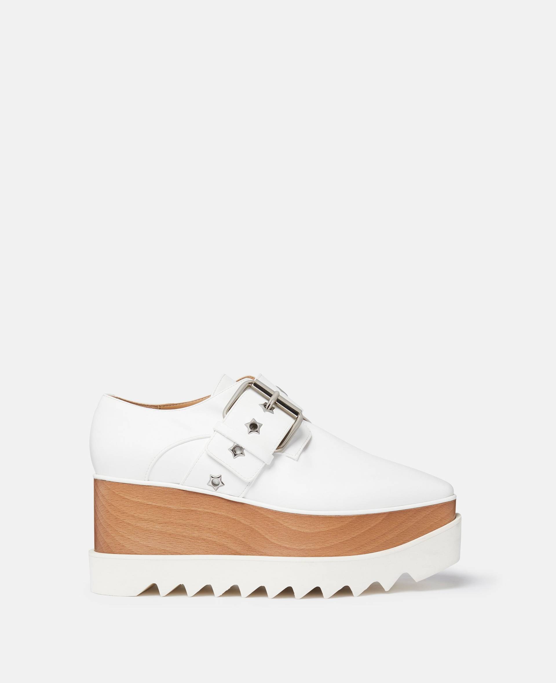 Stella McCartney - Elyse Plateauschuhe mit Stern-Schnallenverschluss, Frau, Pure white, Größe: 35 von Stella McCartney