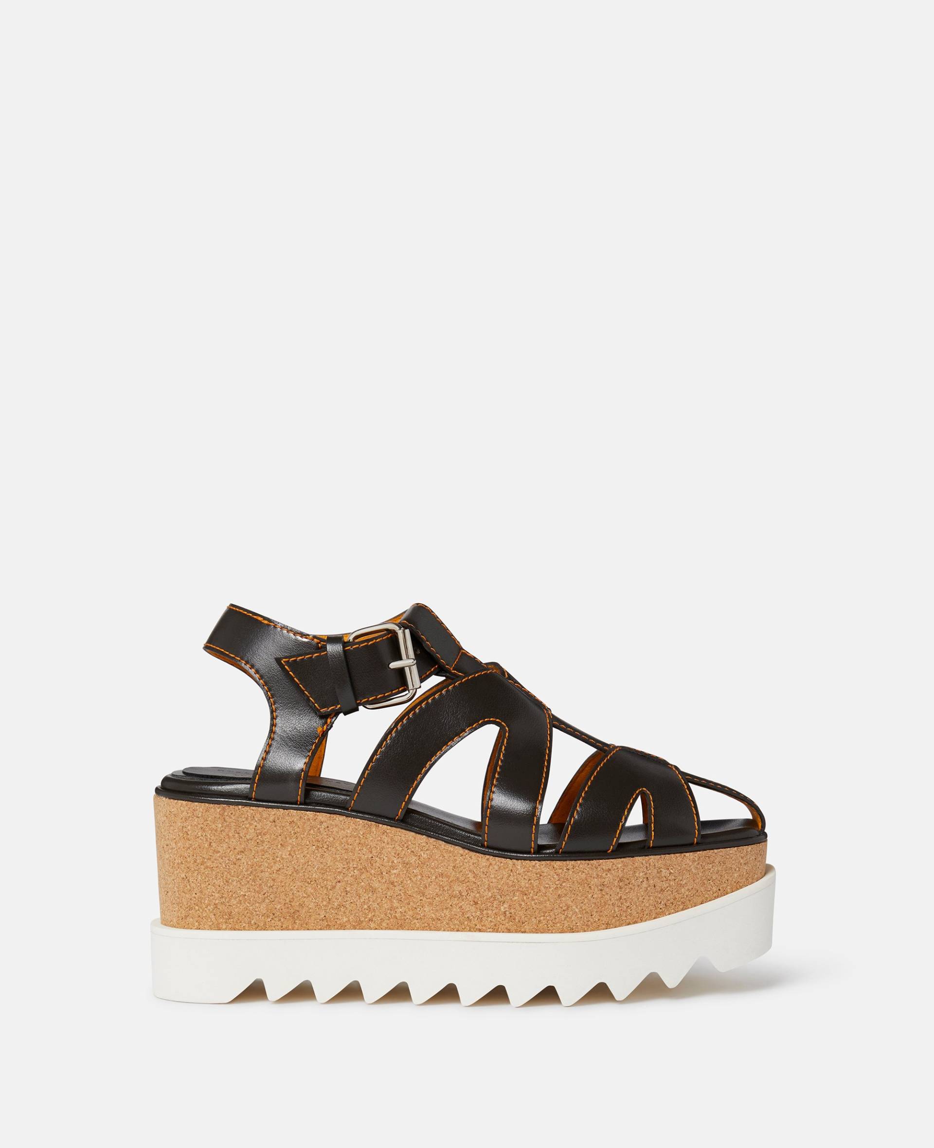 Stella McCartney - Elyse Veuve Clicquot Plateausandalen, Frau, Schokoladenbraun, Größe: 36h von Stella McCartney