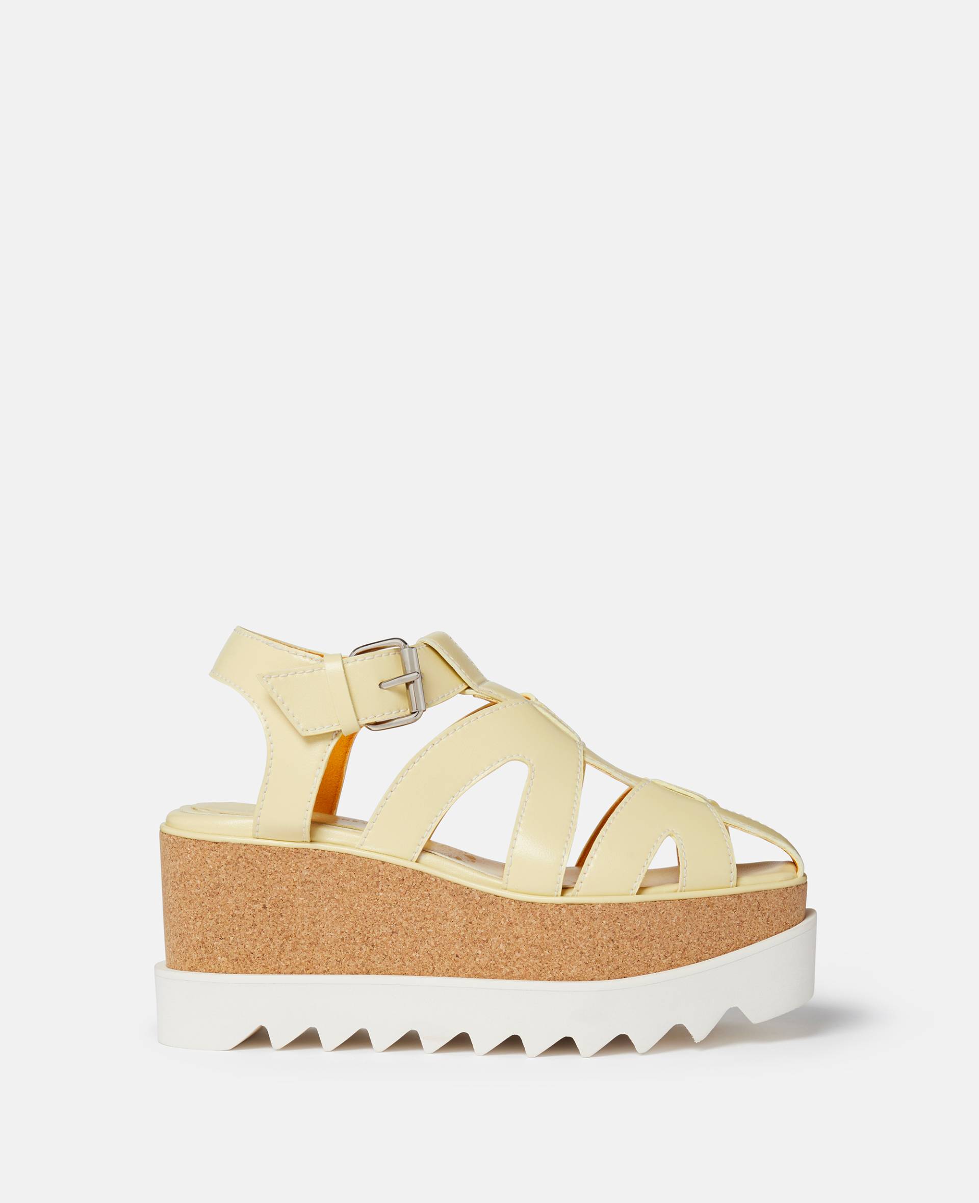 Stella McCartney - Elyse Veuve Clicquot Plateausandalen, Frau, Zitronengelb, Größe: 35h von Stella McCartney