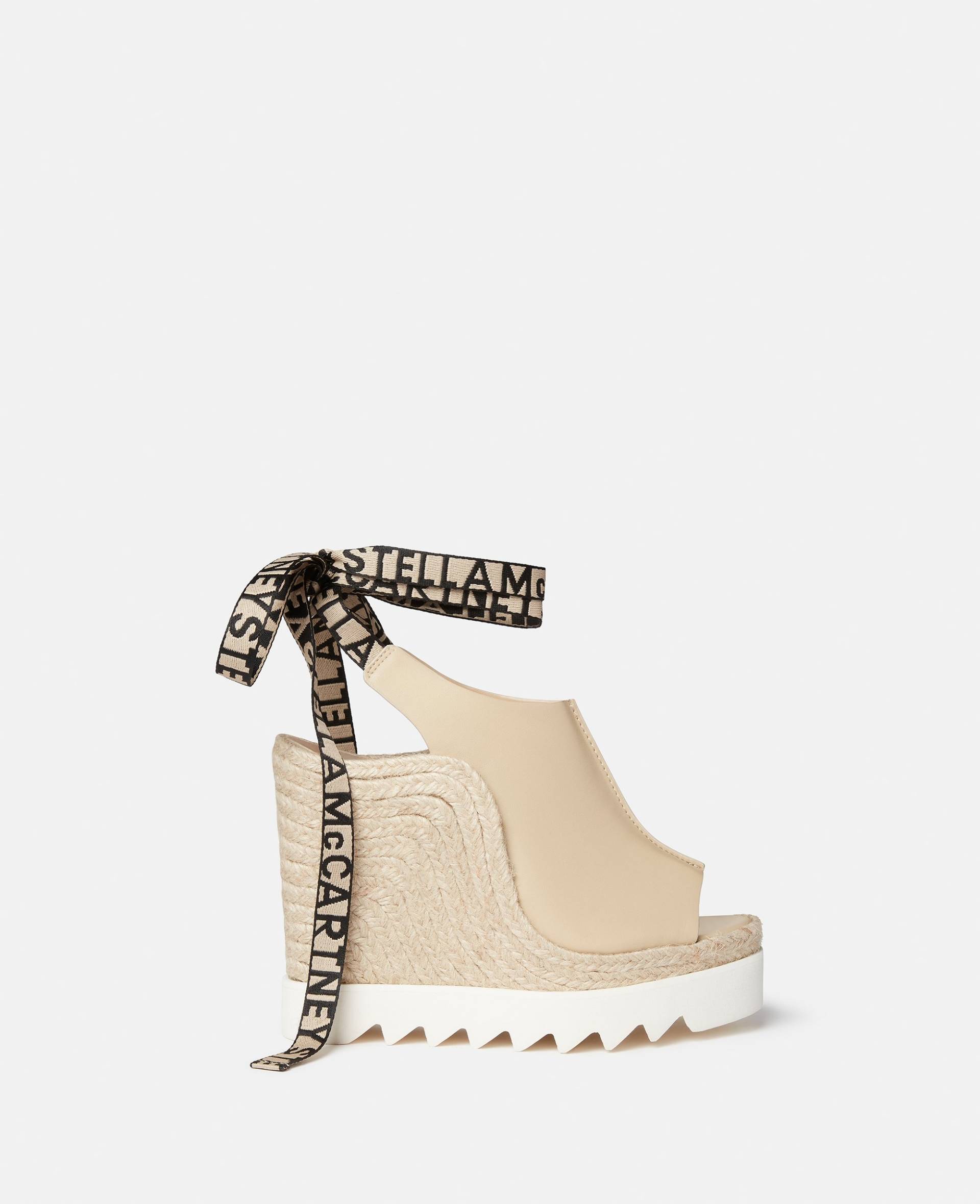 Stella McCartney - Espadrilles Gaia aus Alter Mat mit Keilabsatz, Frau, Sand, Größe: 40 von Stella McCartney