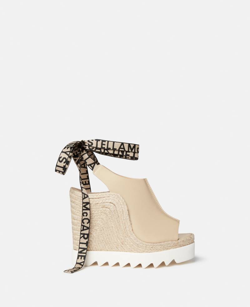 Stella McCartney - Espadrilles Gaia aus Alter Mat mit Keilabsatz, Frau, Sand, Größe: 40 von Stella McCartney