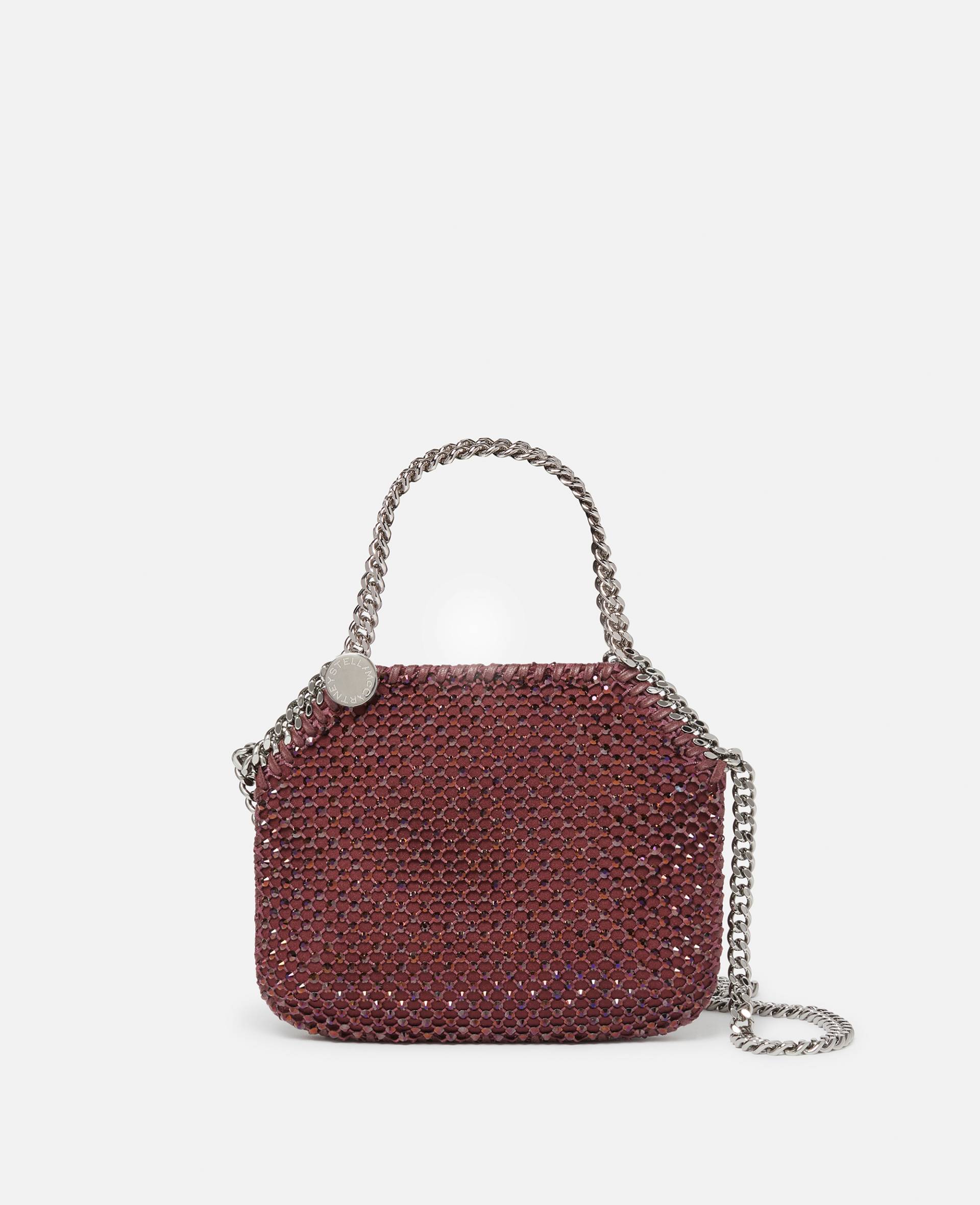 Stella McCartney - Falabella Crystal Mesh Mini Tote Bag, Frau, Beere von Stella McCartney