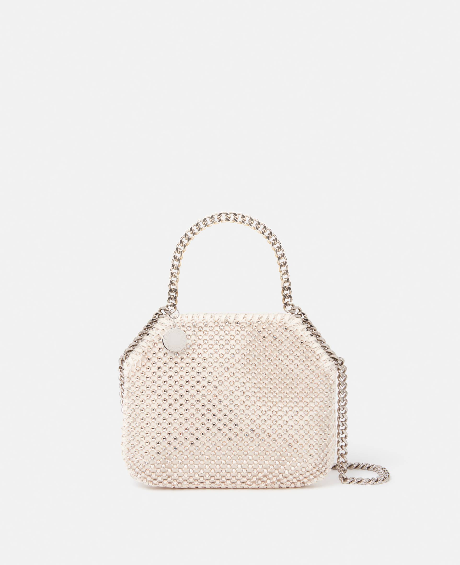 Stella McCartney - Falabella Crystal Mesh Mini Tote Bag, Frau, Mandel von Stella McCartney