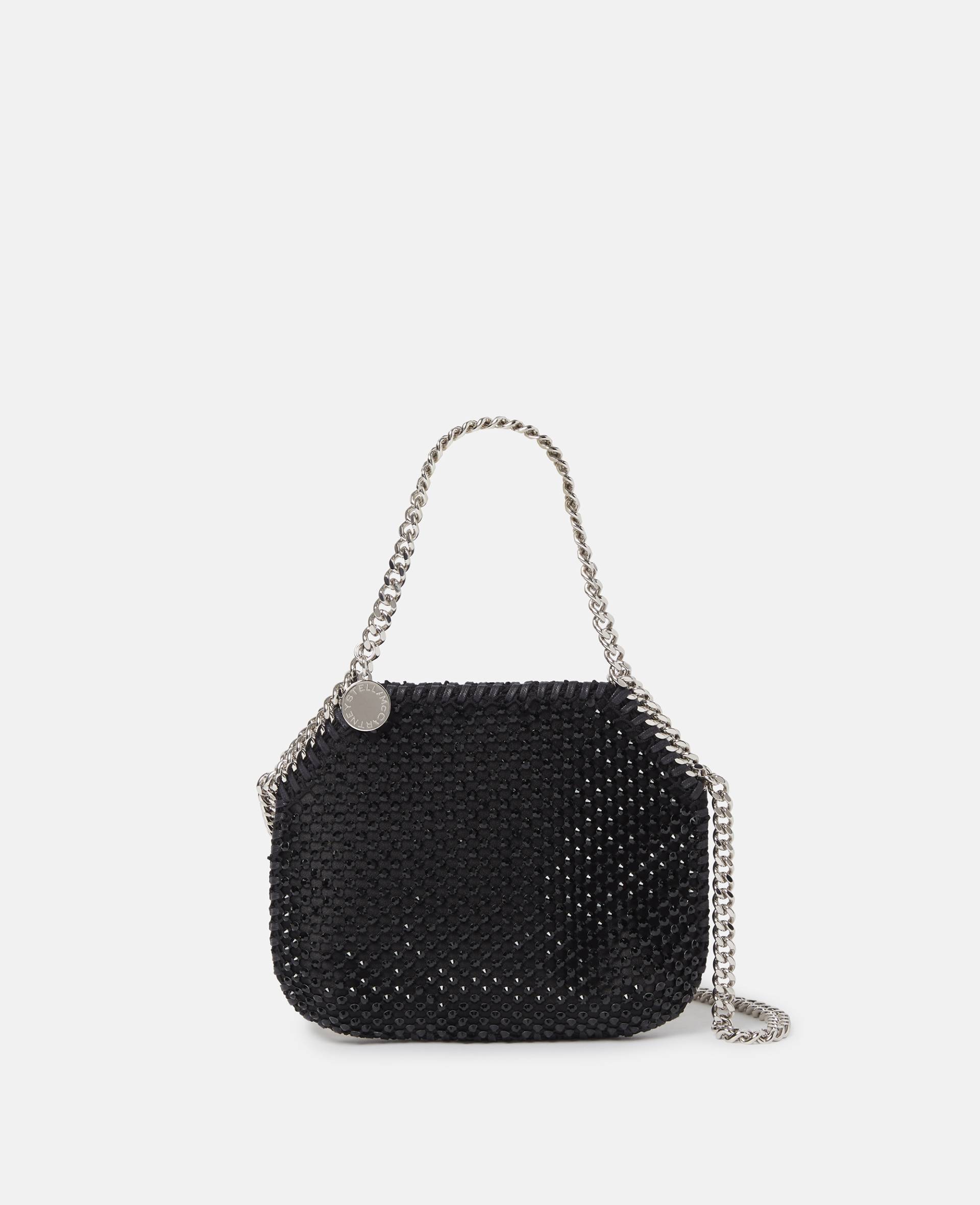 Stella McCartney - Falabella Crystal Mesh Mini Tote Bag, Frau, Schwarz von Stella McCartney