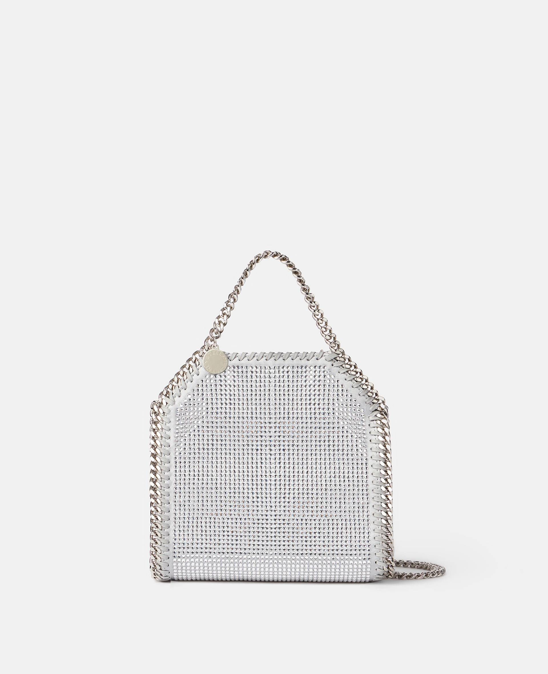 Stella McCartney - Falabella Crystal Mesh Mini Tote Bag, Frau, Silber von Stella McCartney
