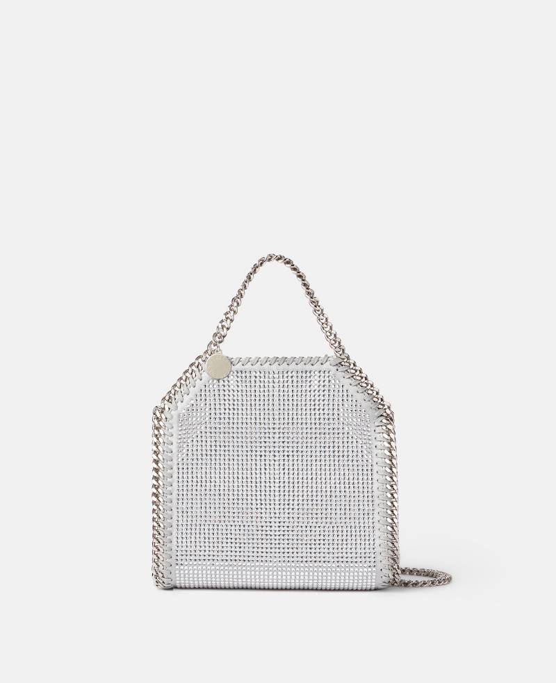 Stella McCartney - Falabella Crystal Mesh Mini Tote Bag, Frau, Silber von Stella McCartney