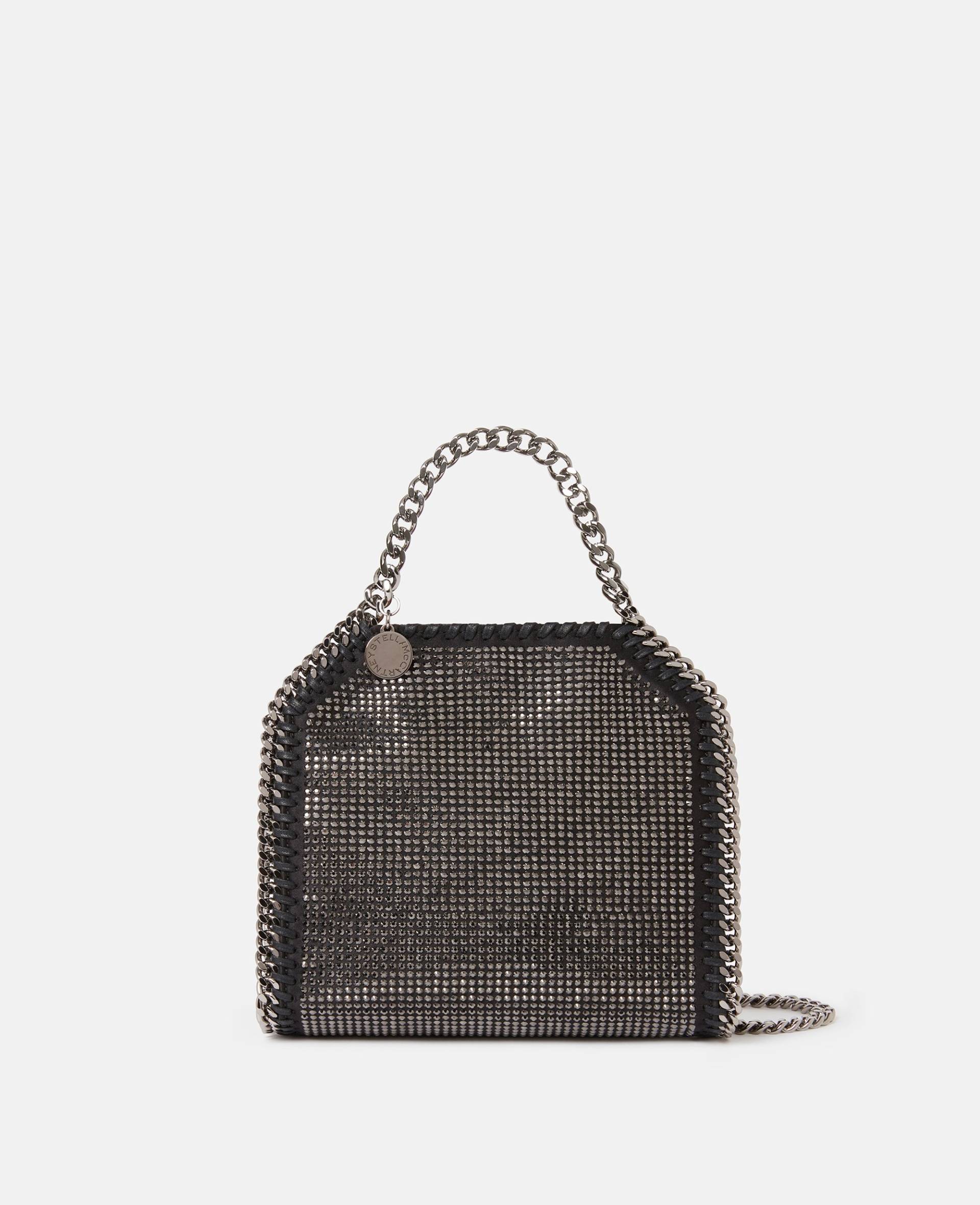 Stella McCartney - Falabella Crystal Mesh Mini Tote Bag, Frau, Schwarz von Stella McCartney