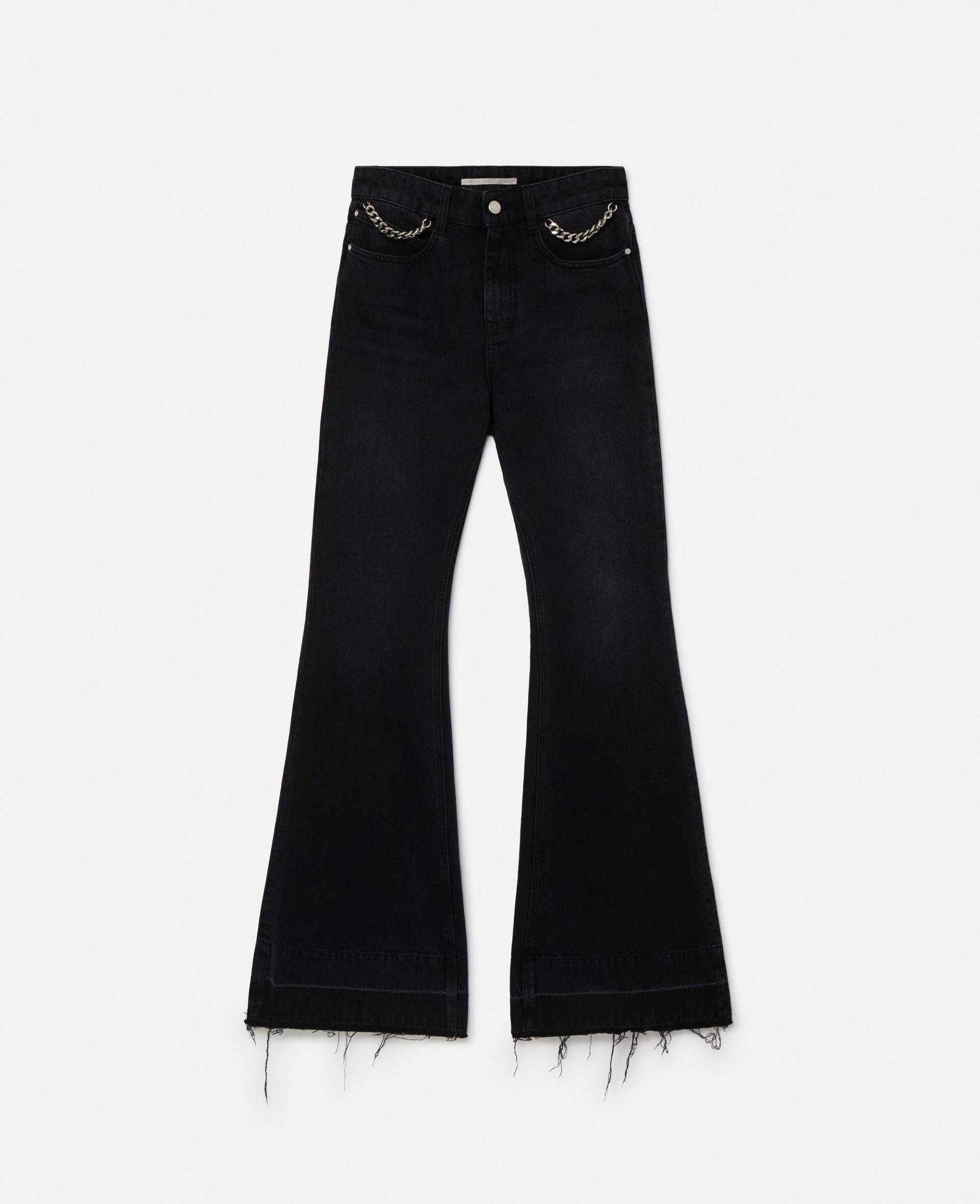 Stella McCartney - Falabella Jeans mit ausgestelltem Bein, Frau, Schwarz, Größe: 26 von Stella McCartney