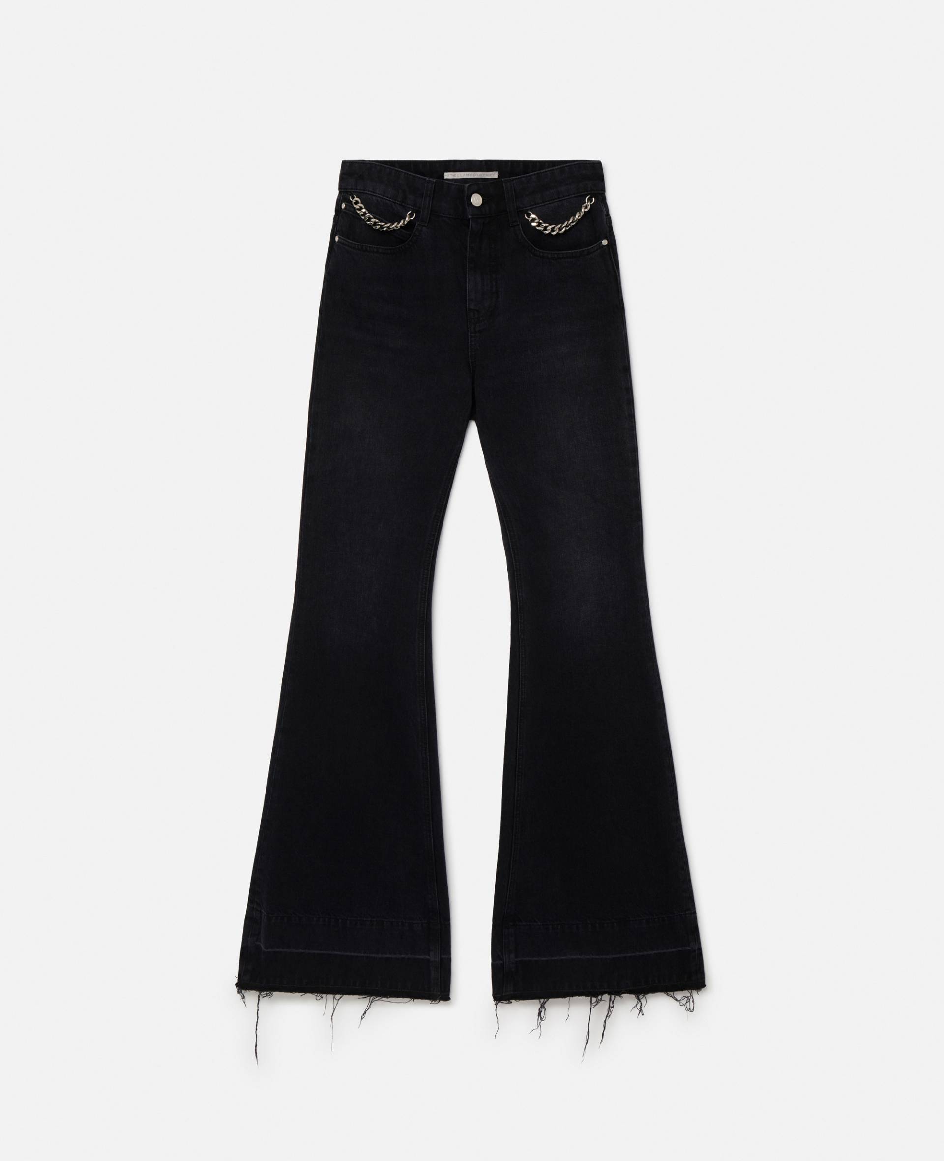 Stella McCartney - Falabella Jeans mit ausgestelltem Bein, Frau, Schwarz, Größe: 31 von Stella McCartney