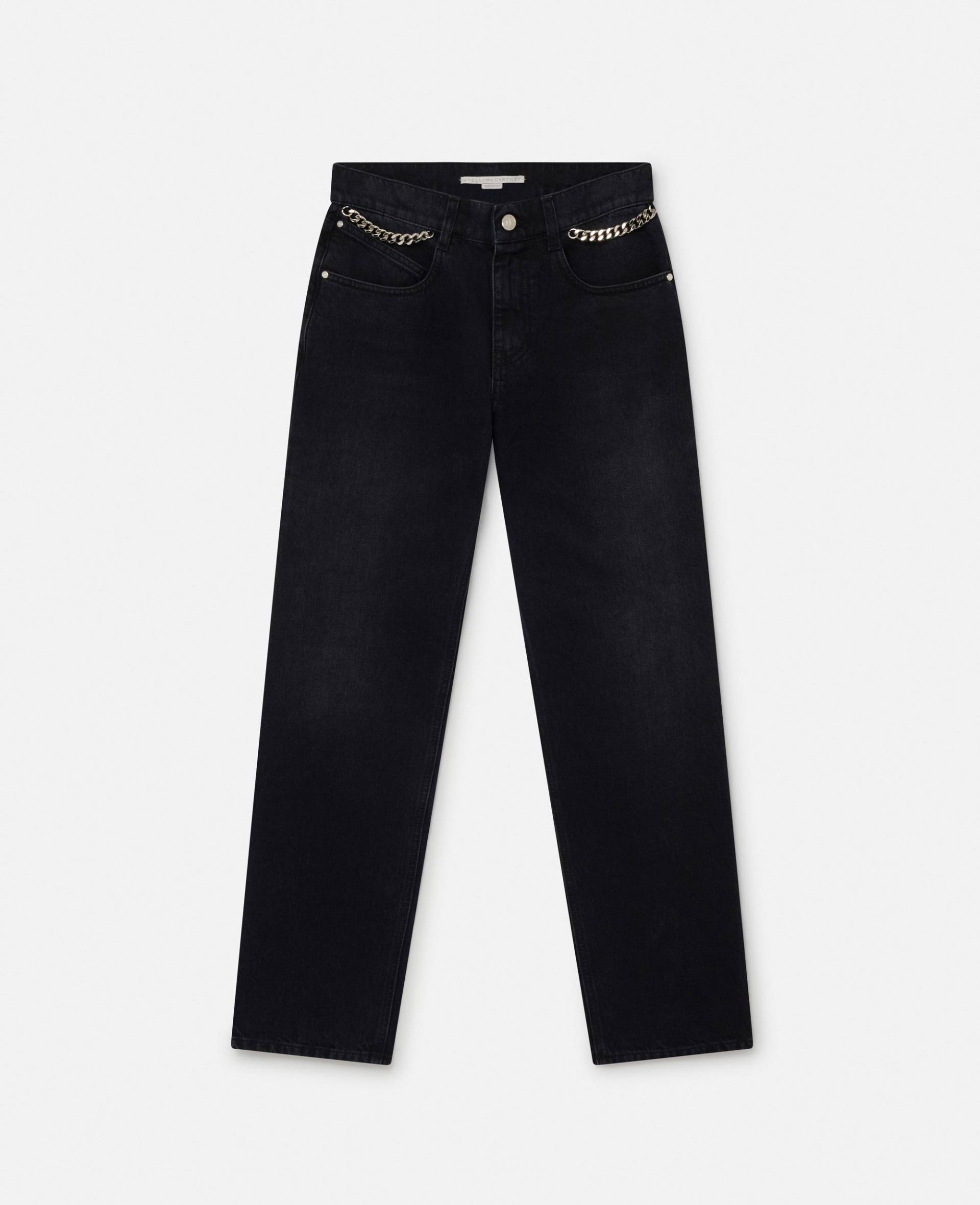 Stella McCartney - Falabella Jeans mit schmalem Bein, Frau, Schwarz, Größe: 27 von Stella McCartney