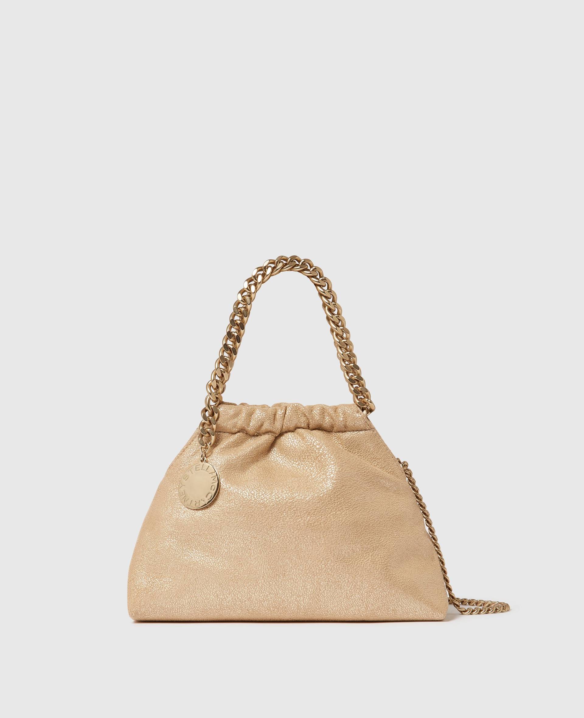 Stella McCartney - Falabella Mini-Umhängetasche mit Kordelzug, Frau, Goldfarben von Stella McCartney