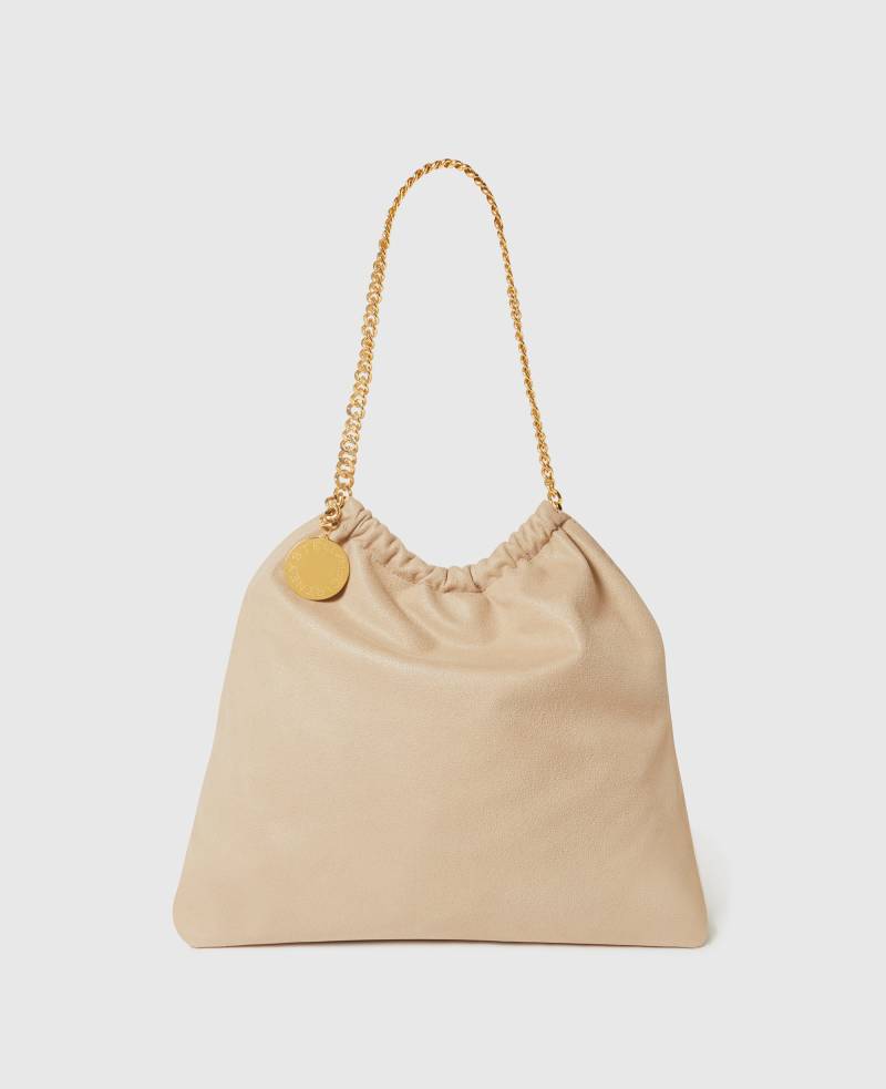 Stella McCartney - Falabella Umhängetasche mit Kordelzug, Frau, Buttercreme von Stella McCartney